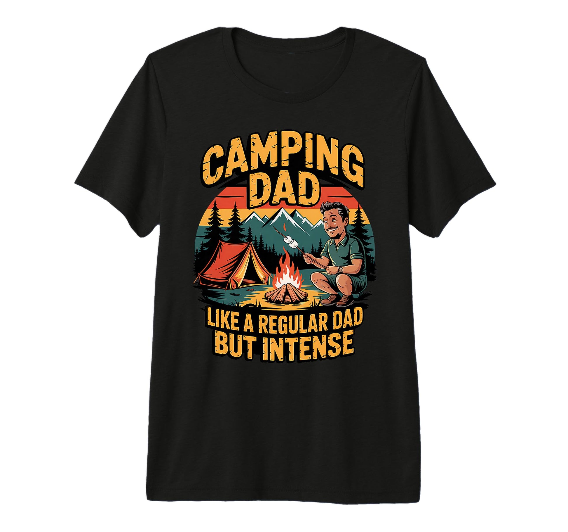 Funny Camping Dad Like Regular Dad But T-Shirt - Unique Graphic Unisex - T-Shirt, Sweatshirt, Hoodie