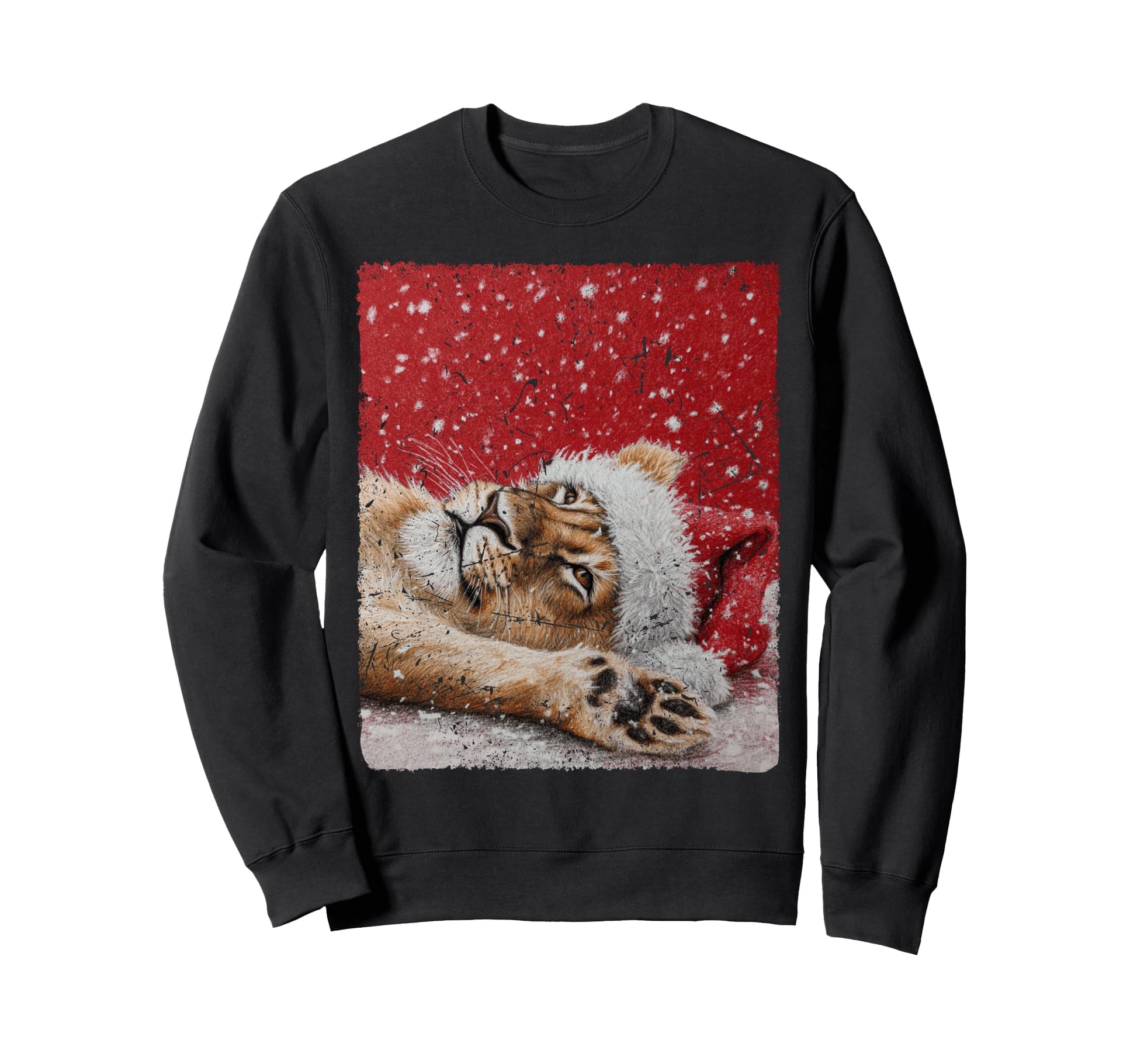 Pop Art Lion Designer Sweatshirt - Aesthetic Graphic Men Women - T-Shirt, Sweatshirt, Hoodie