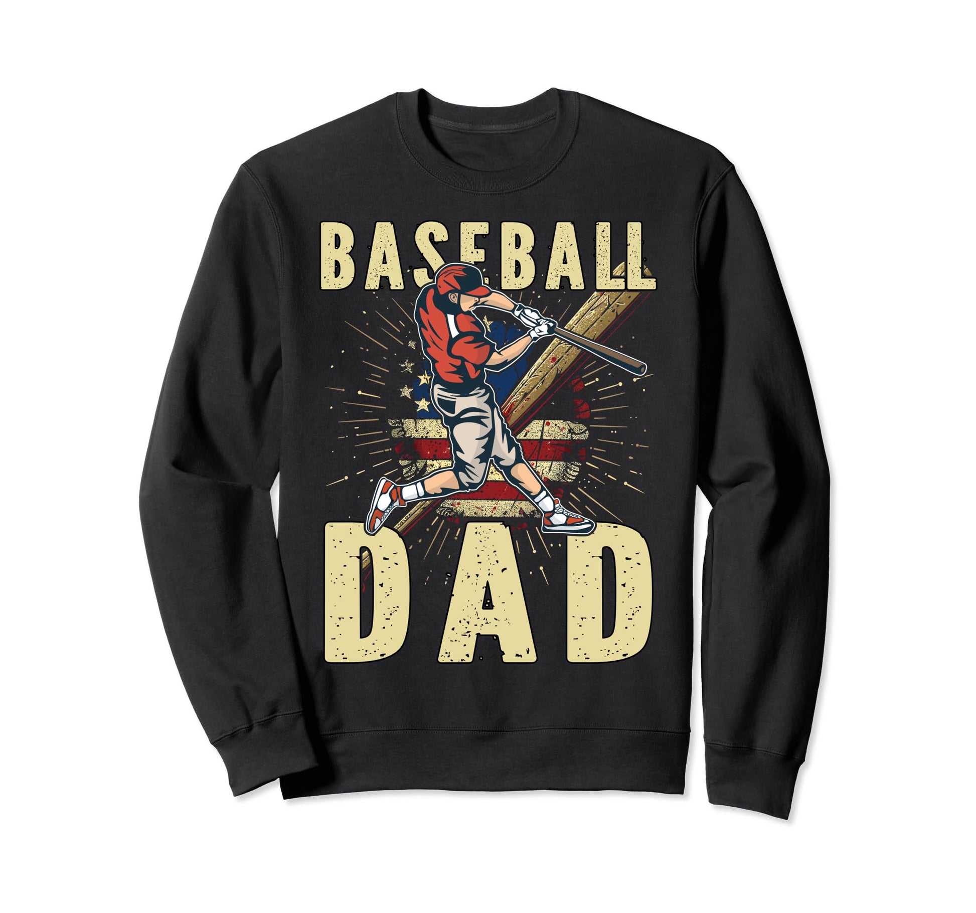 Baseball Dad Fathers Day Love Daddy Sweatshirt - Streetwear Style Unisex - T-Shirt, Sweatshirt, Hoodie