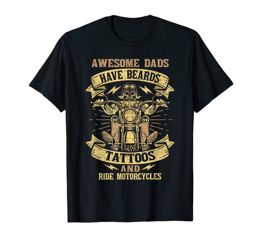 Biker Fathers Day Motorcycle Motoryclist T-Shirt - Graphic Print Unisex - T-Shirt, Sweatshirt, Hoodie