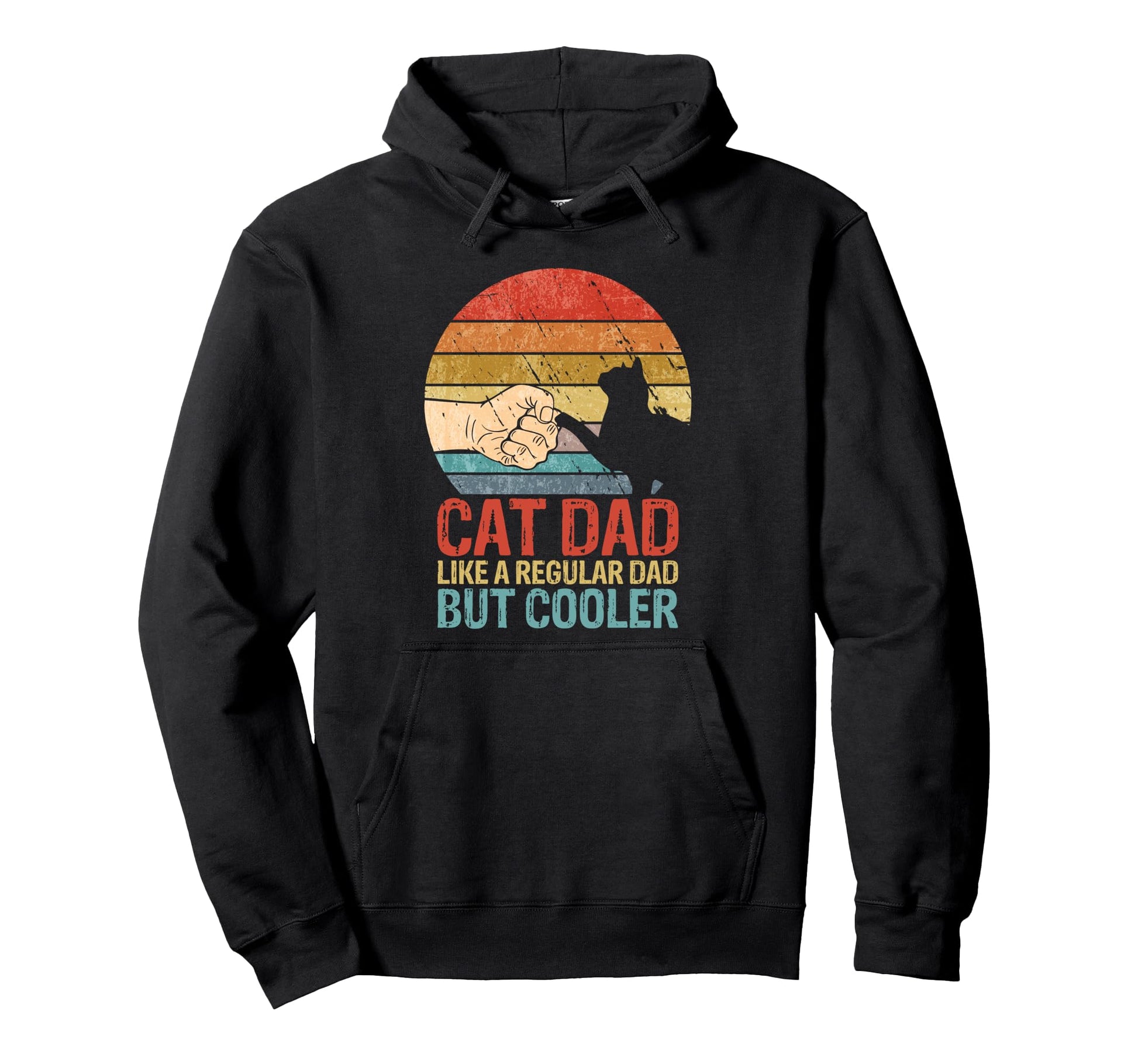 Cat Dad Like Regular Dad But Cooler Cat Hoodie - Graphic Print Men Women - T-Shirt, Sweatshirt, Hoodie
