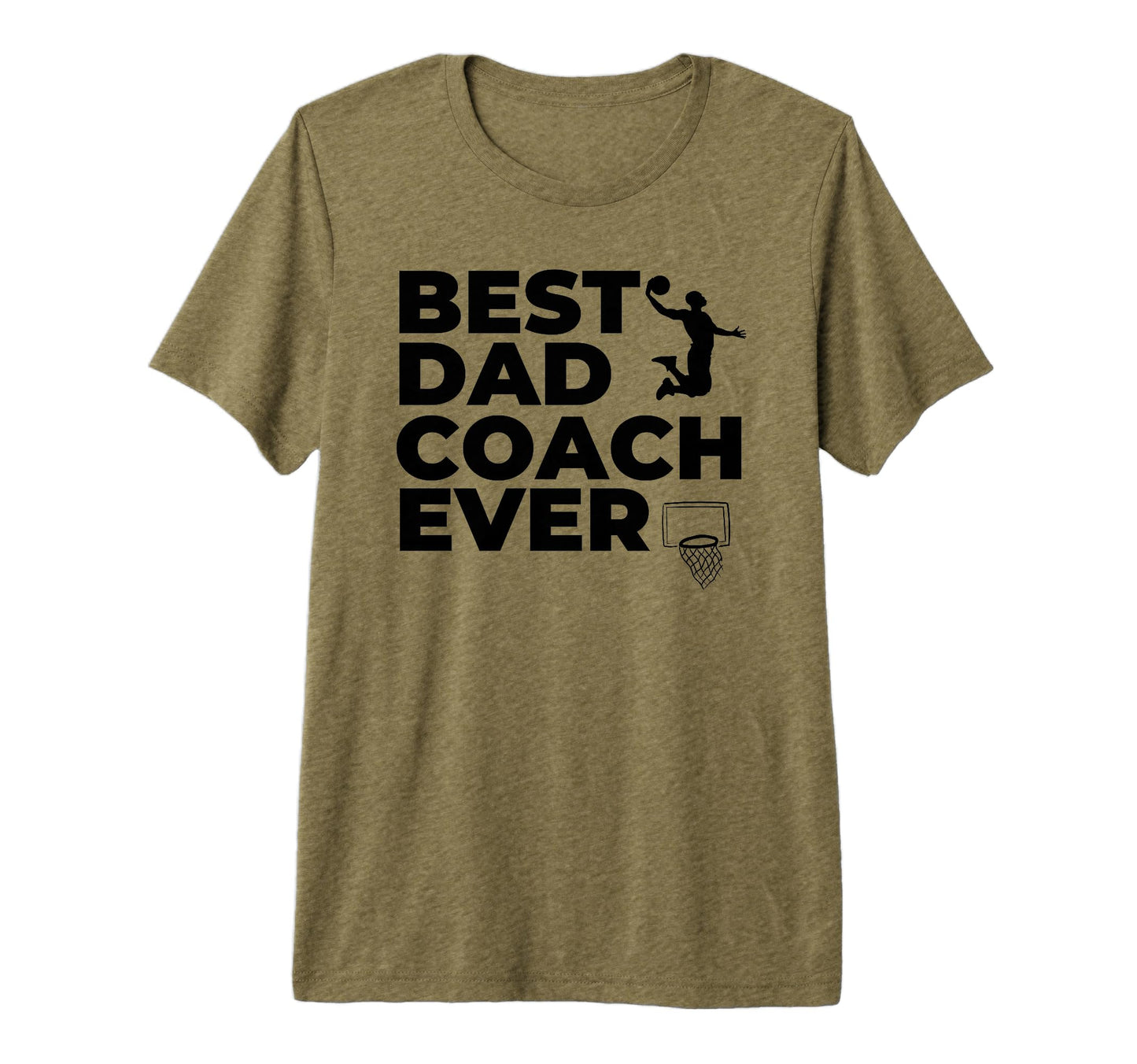Best Basketball Dad Coach Ever Tri Blend T-Shirt - Aesthetic Graphic Unisex - T-Shirt, Sweatshirt, Hoodie