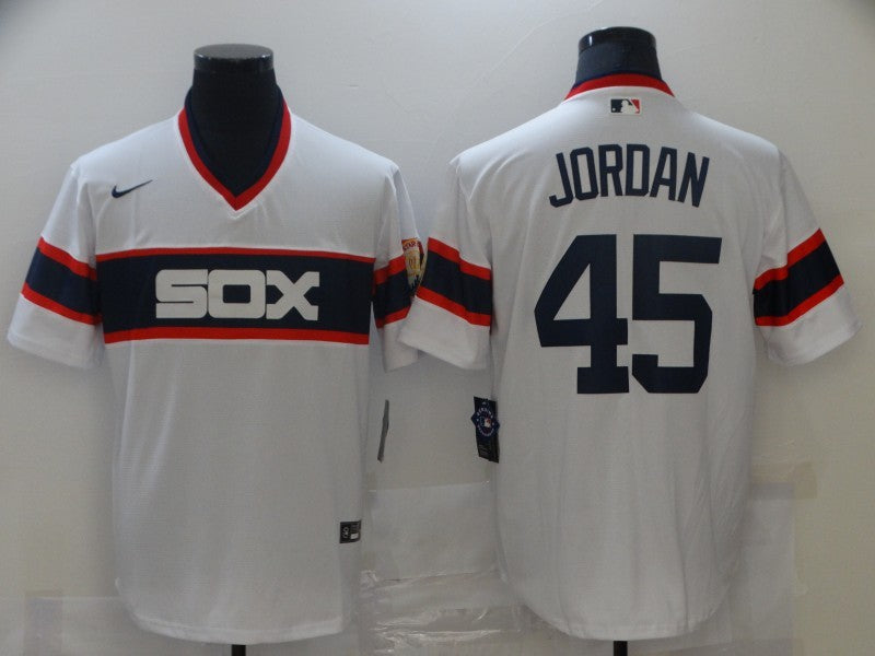 Men's Chicago White Sox Michael Jordan #45 White Stitched Jersey basketball jersey product view 1