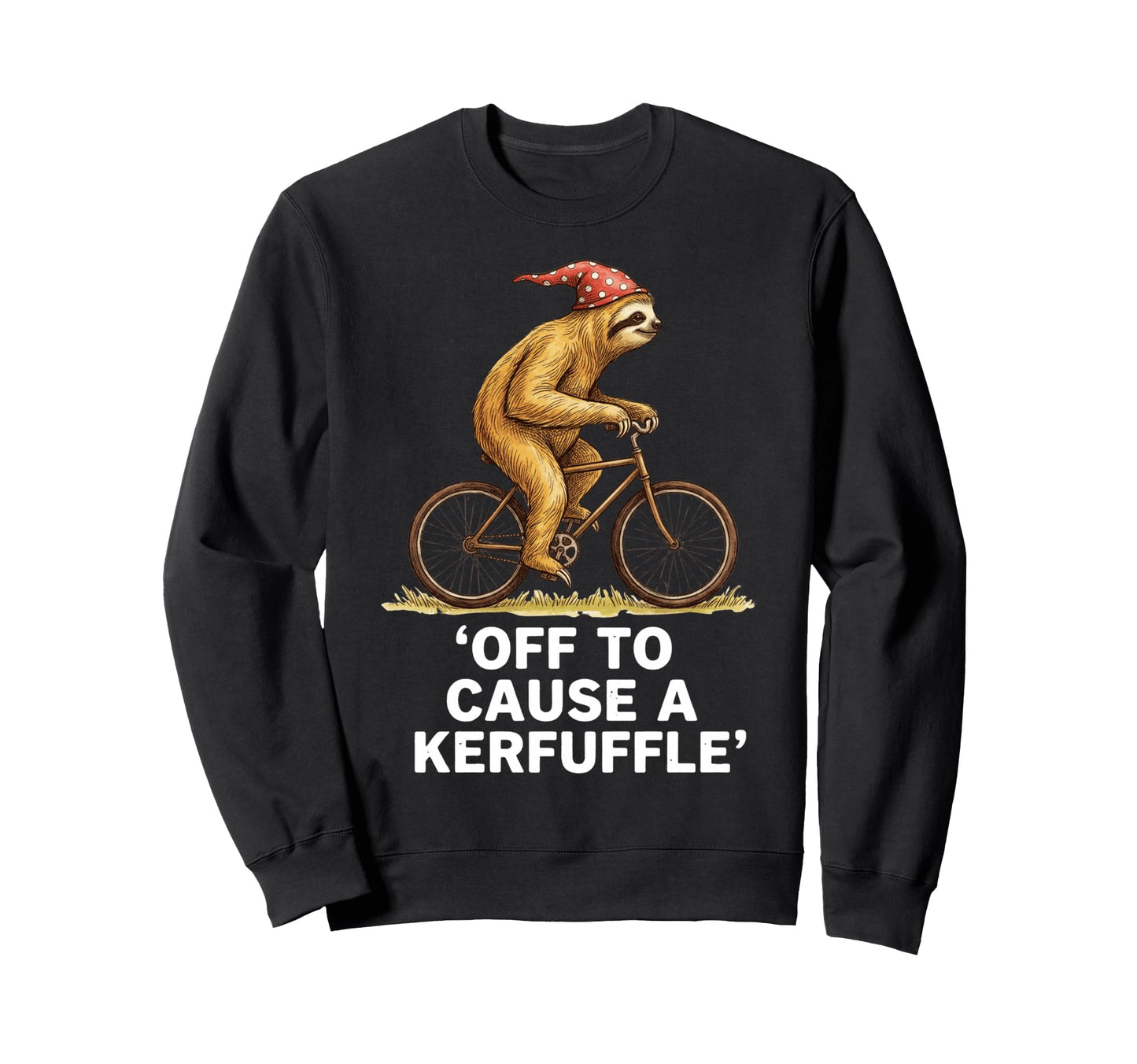 Off To Cause Kerfuffle Sloth Sweatshirt - Aesthetic Graphic Men Women - T-Shirt, Sweatshirt, Hoodie