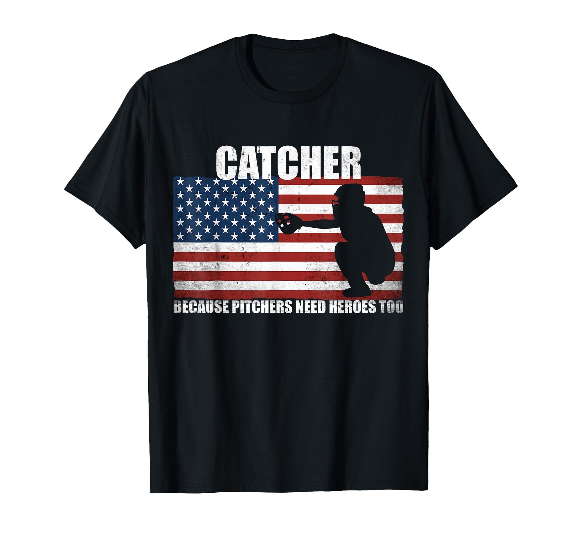 Baseball Softball Catcher Because T-Shirt - Trendy Graphic for Adults - T-Shirt, Sweatshirt, Hoodie
