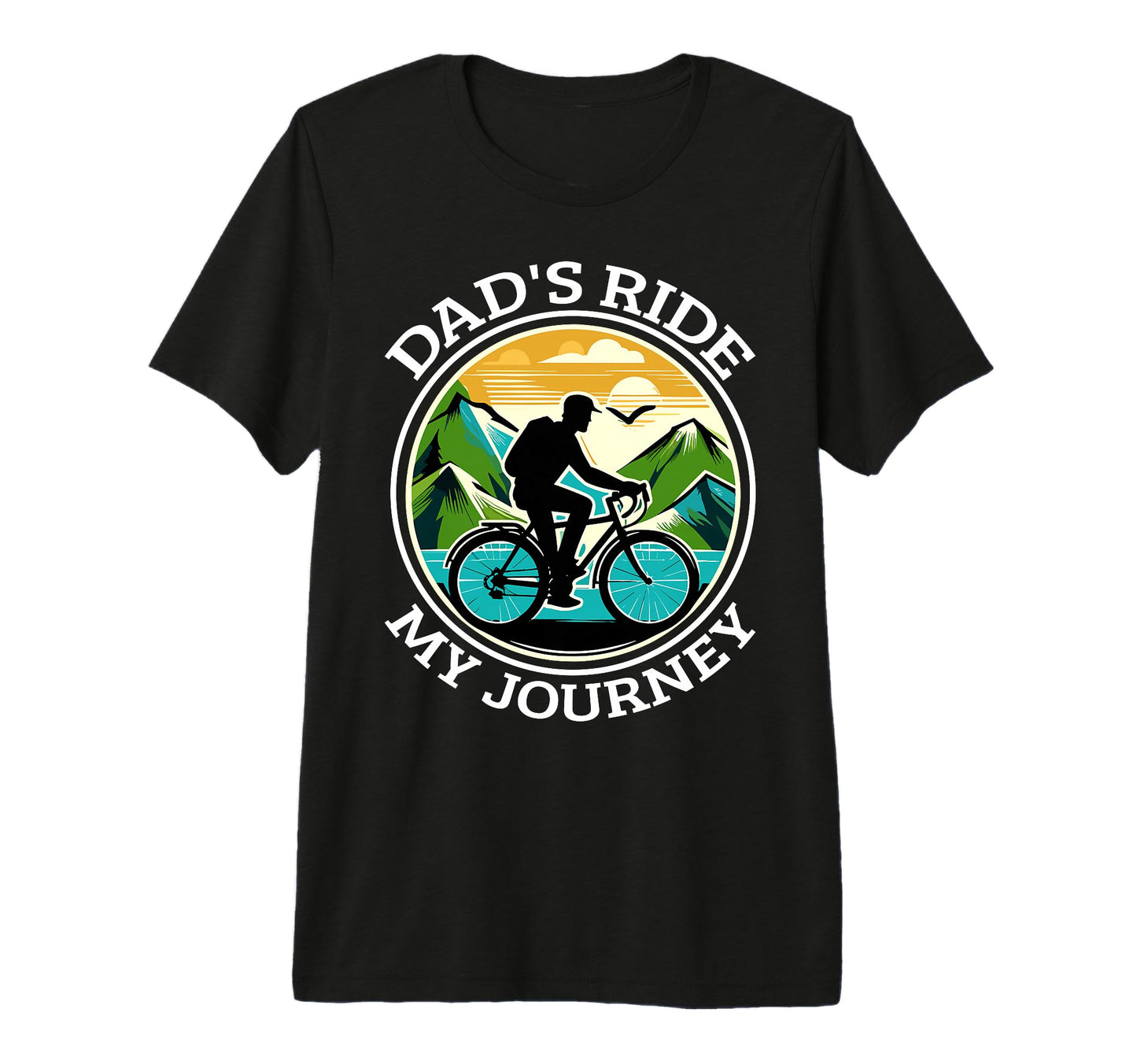 Dads Ride My Journey Biking Adventure T-Shirt - Trendy Graphic Men Women - T-Shirt, Sweatshirt, Hoodie