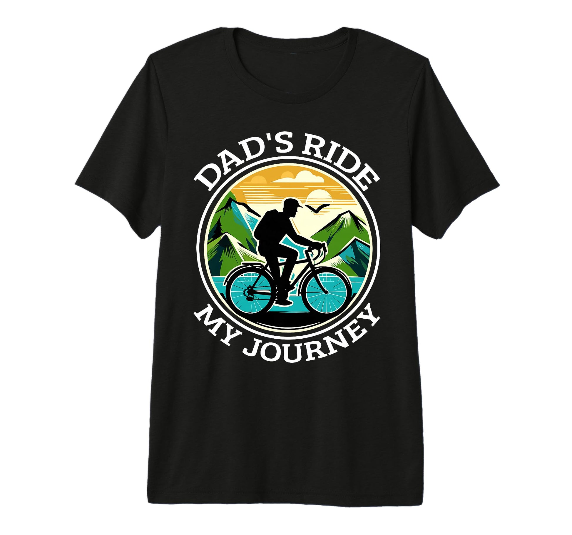 Dads Ride My Journey Biking Adventure T-Shirt - Trendy Graphic Men Women - T-Shirt, Sweatshirt, Hoodie