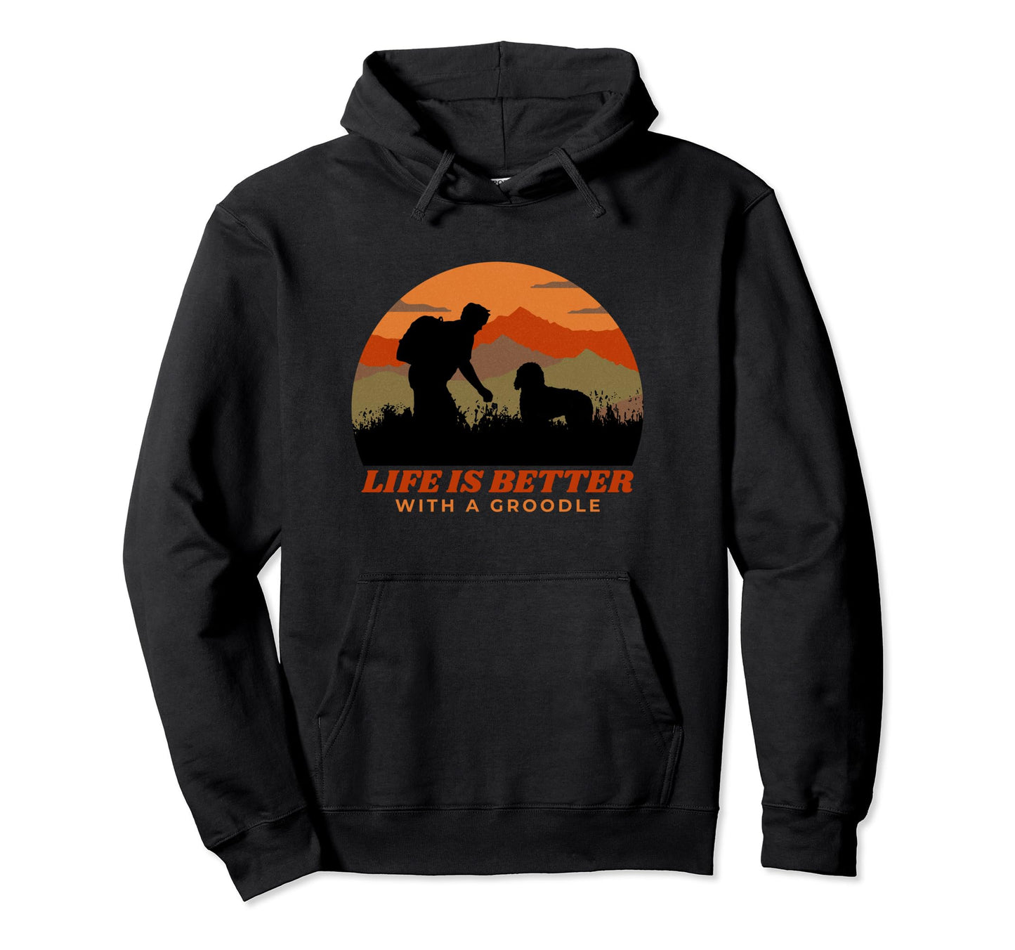 Life Is Better Groodle Distressed Hoodie - Aesthetic Graphic for Adults - T-Shirt, Sweatshirt, Hoodie