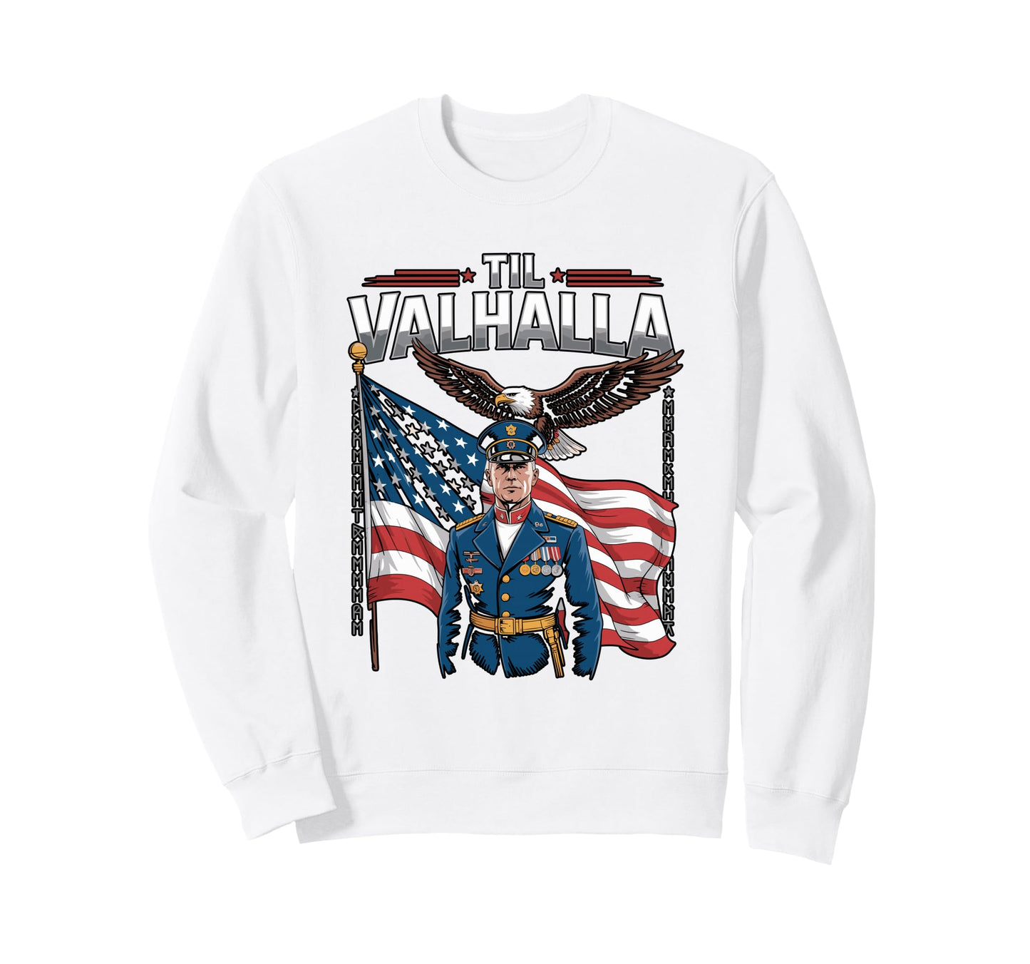Us American Til Valhalla Proud Sweatshirt - Graphic Print for Adults - T-Shirt, Sweatshirt, Hoodie