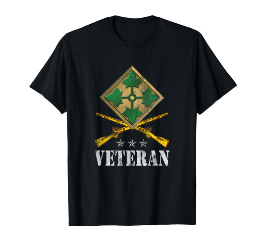 4Th Infantry Division Veteran T-Shirt - Casual Everyday Wear for Adults - T-Shirt, Sweatshirt, Hoodie