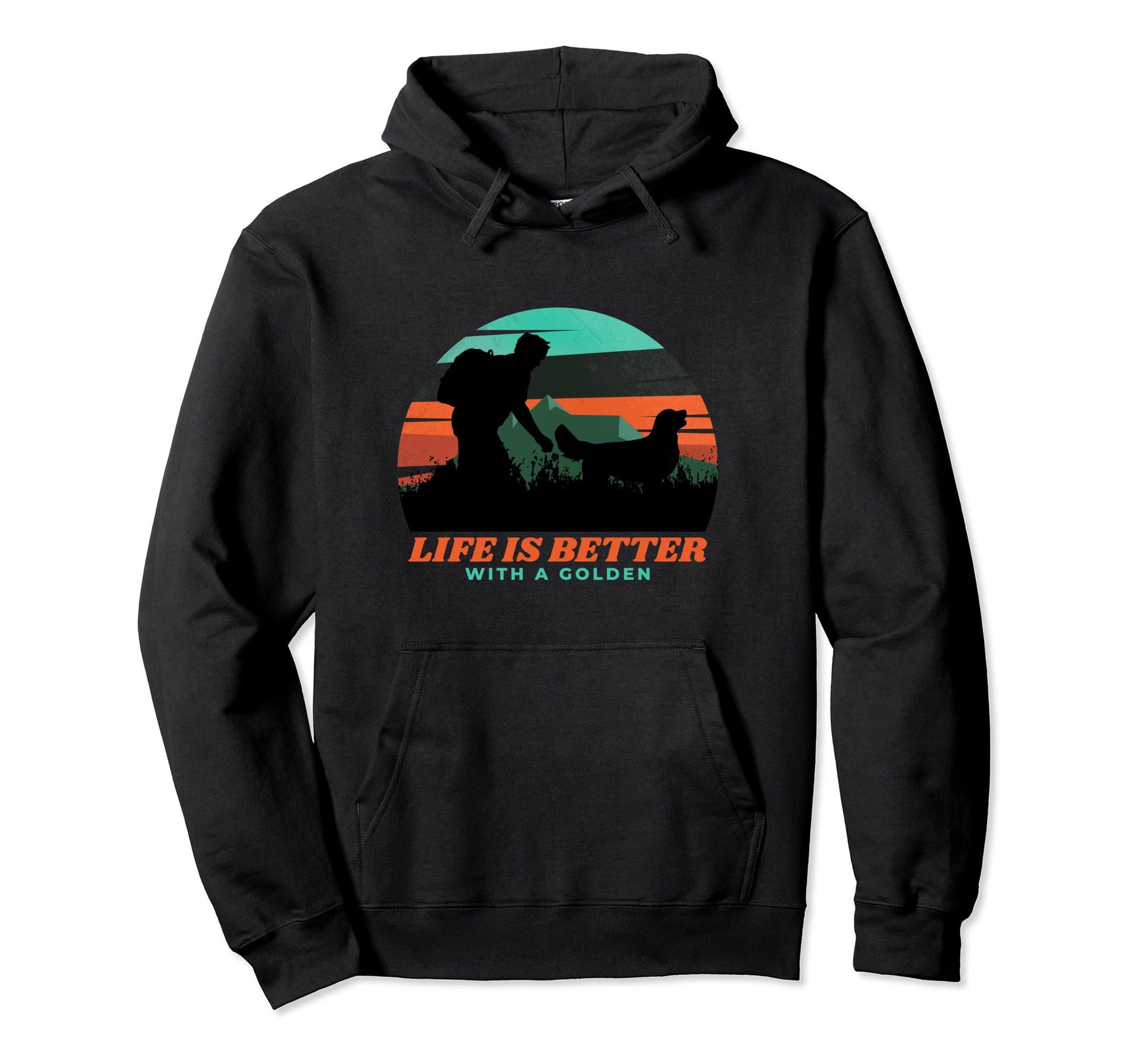 Life Is Better Golden Retriever Funny Dog Hoodie - Minimalist Print Unisex - T-Shirt, Sweatshirt, Hoodie