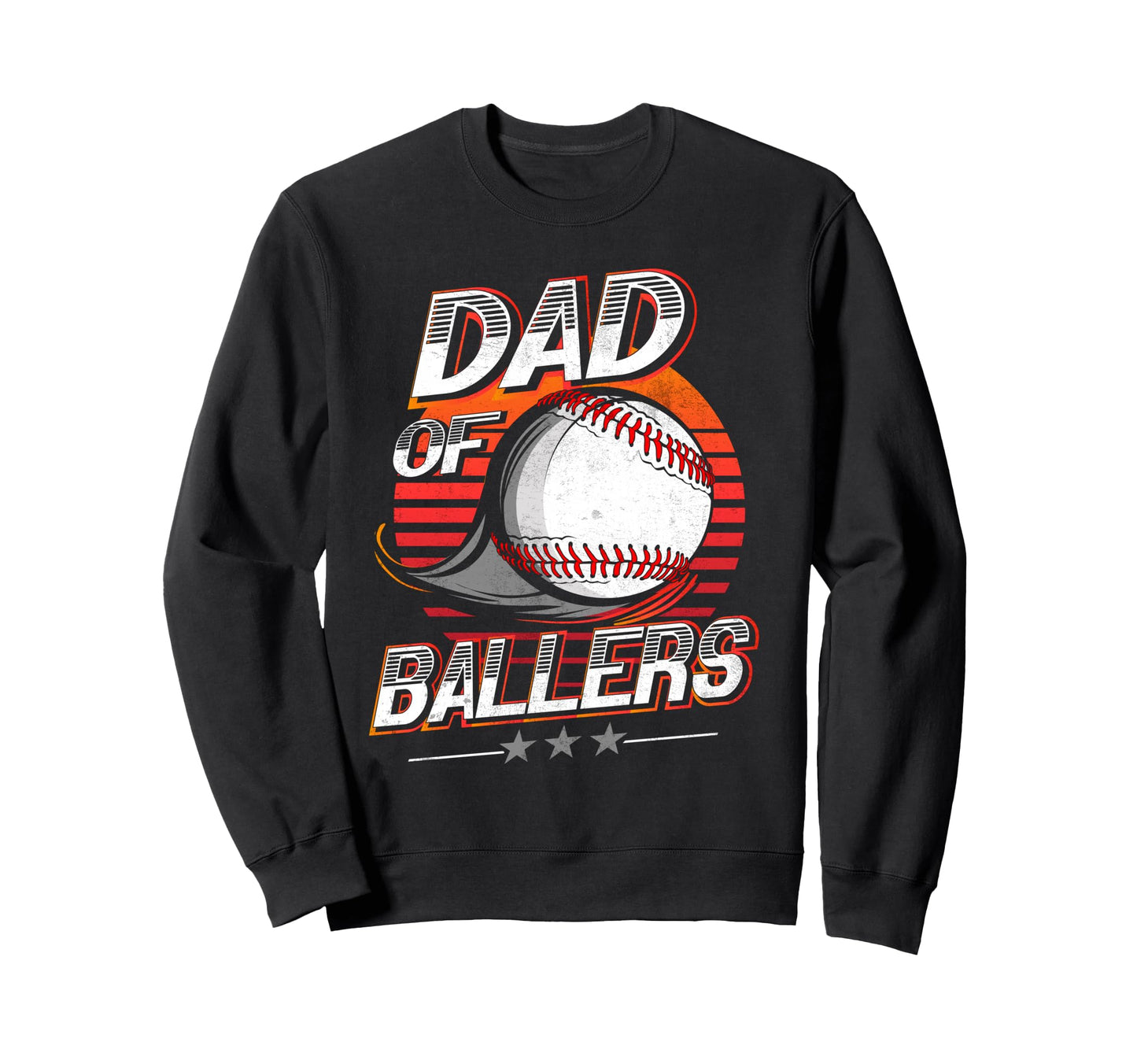 Dad Ballers Volleyball Baseball Dad Sweatshirt - Minimalist Print Unisex - T-Shirt, Sweatshirt, Hoodie