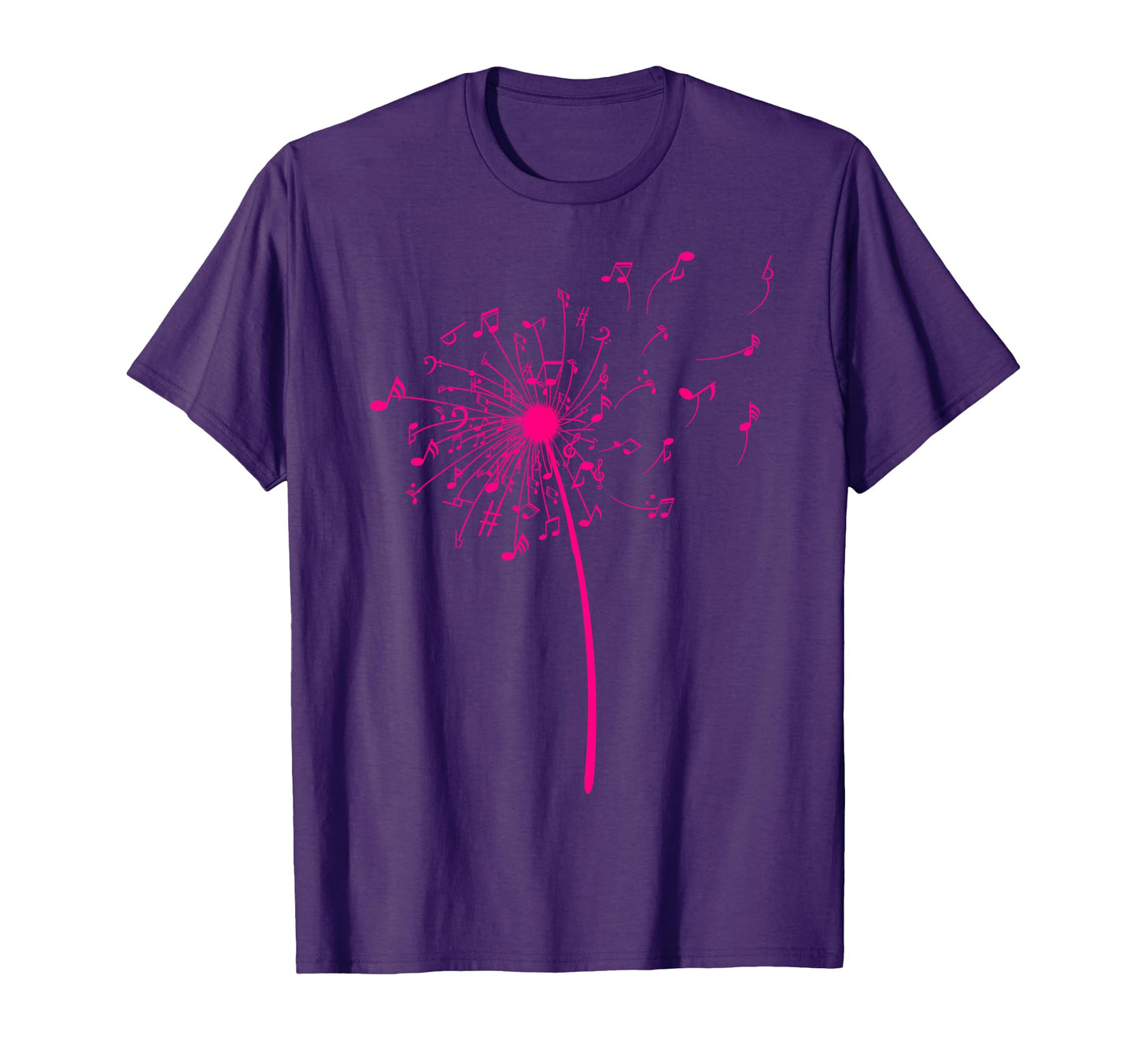 Funny Music Notes Gift Dandelion T-Shirt - Custom Art Print for Adults - T-Shirt, Sweatshirt, Hoodie