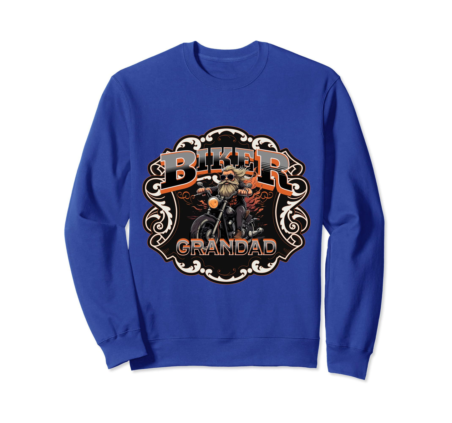 Mens Motorbike Biker Grandpa Sweatshirt - Trendy Graphic Unisex - T-Shirt, Sweatshirt, Hoodie