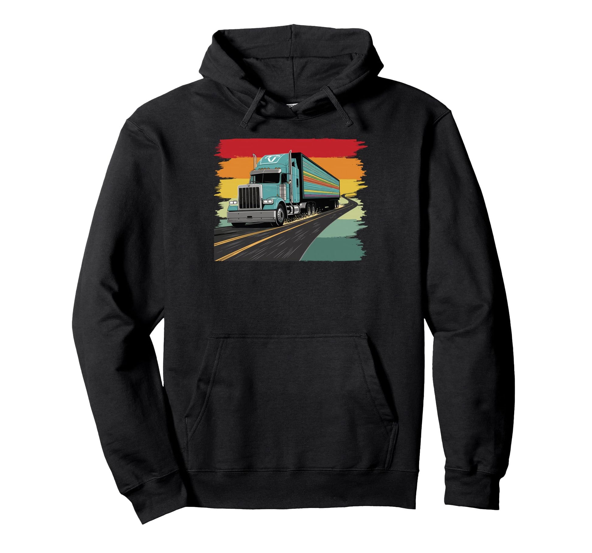 Best Truck Driver Art Dad Papa Hoodie - Fun Novelty Design Men Women - T-Shirt, Sweatshirt, Hoodie