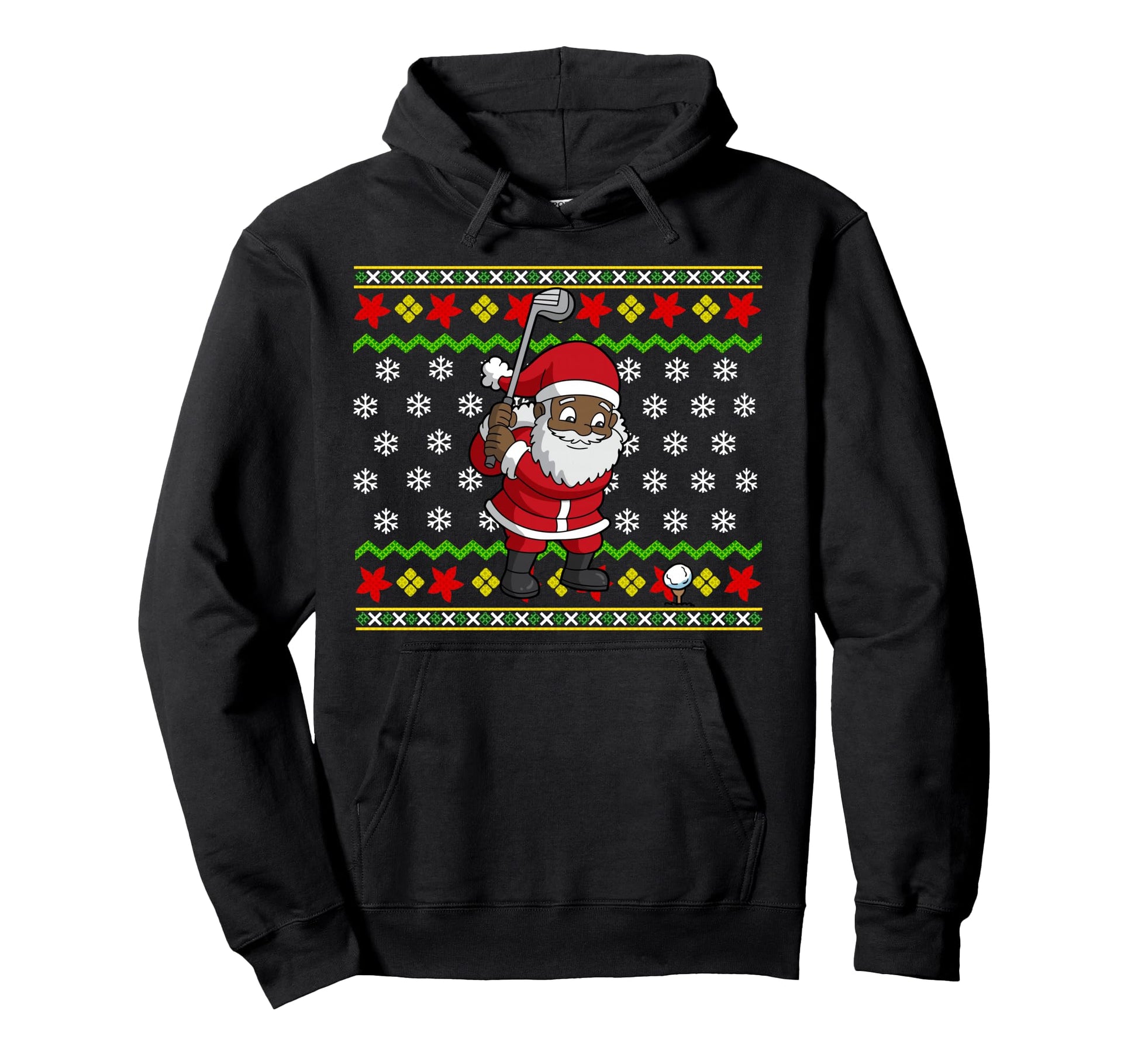 Golfing Black African American Hoodie - Casual Everyday Wear Men Women - T-Shirt, Sweatshirt, Hoodie