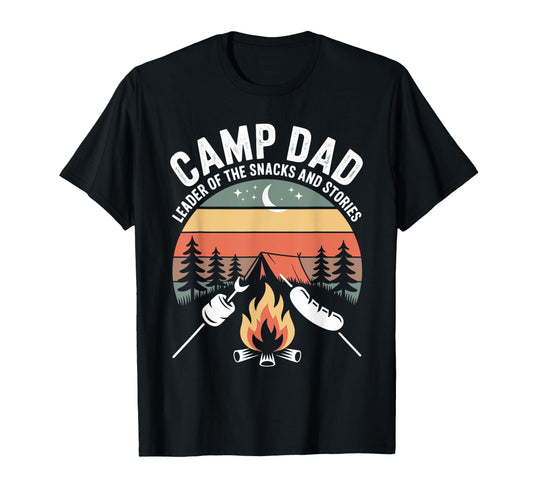 Camp Dad Camper Funny Camping T-Shirt - Custom Art Print Men Women - T-Shirt, Sweatshirt, Hoodie