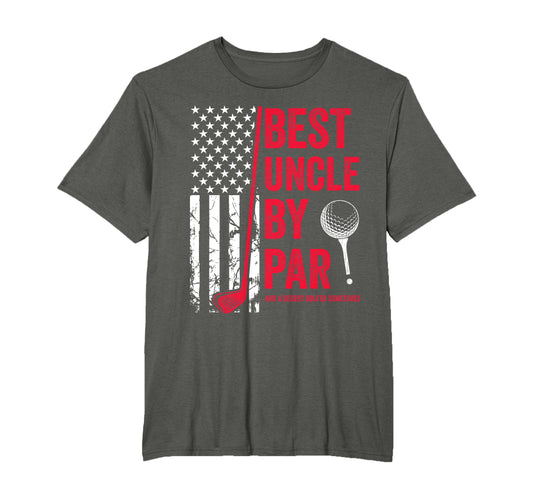 Best Uncle Par Usa Flag Golf Fathers Day T-Shirt - Streetwear Style Unisex - T-Shirt, Sweatshirt, Hoodie