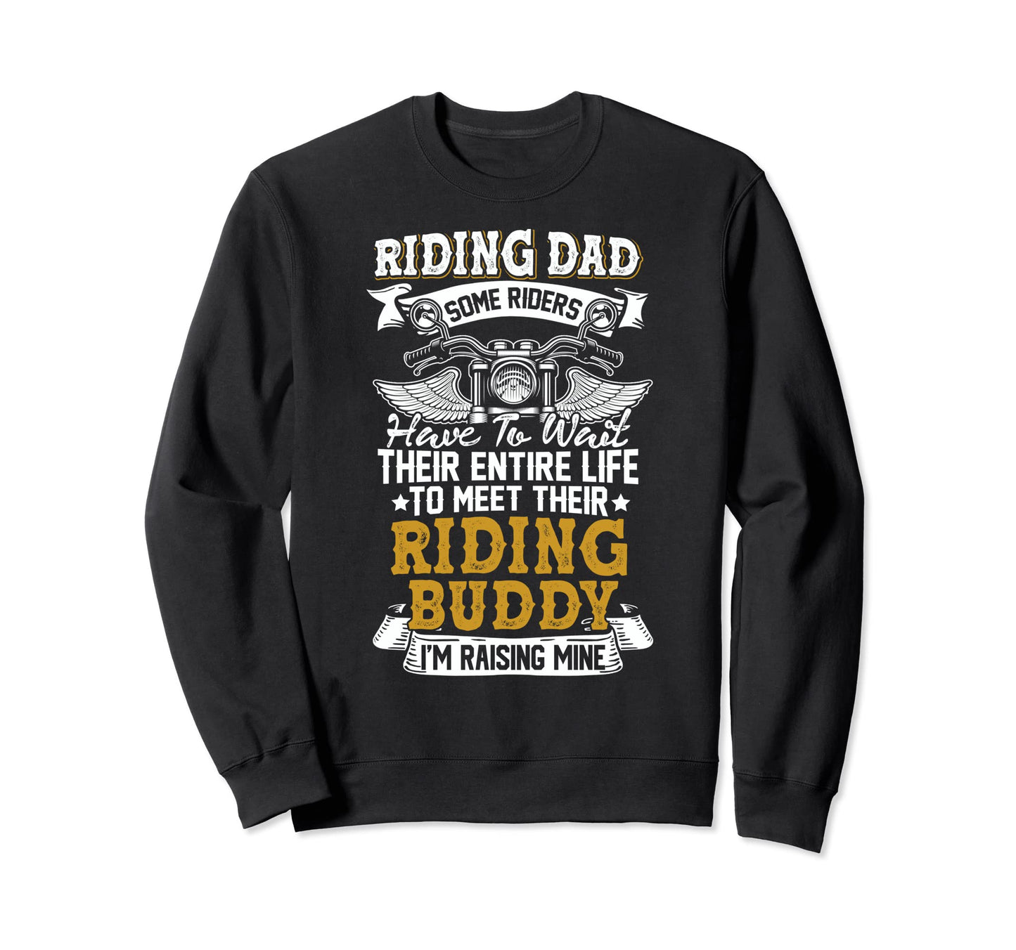 Riding Dad Father Son Biker Matching Sweatshirt - Custom Art Print Unisex - T-Shirt, Sweatshirt, Hoodie