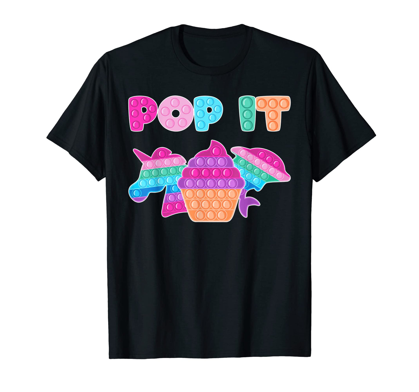 Pop It Funny Pop Fidget Toys Unicorn T-Shirt - Aesthetic Graphic Unisex - T-Shirt, Sweatshirt, Hoodie