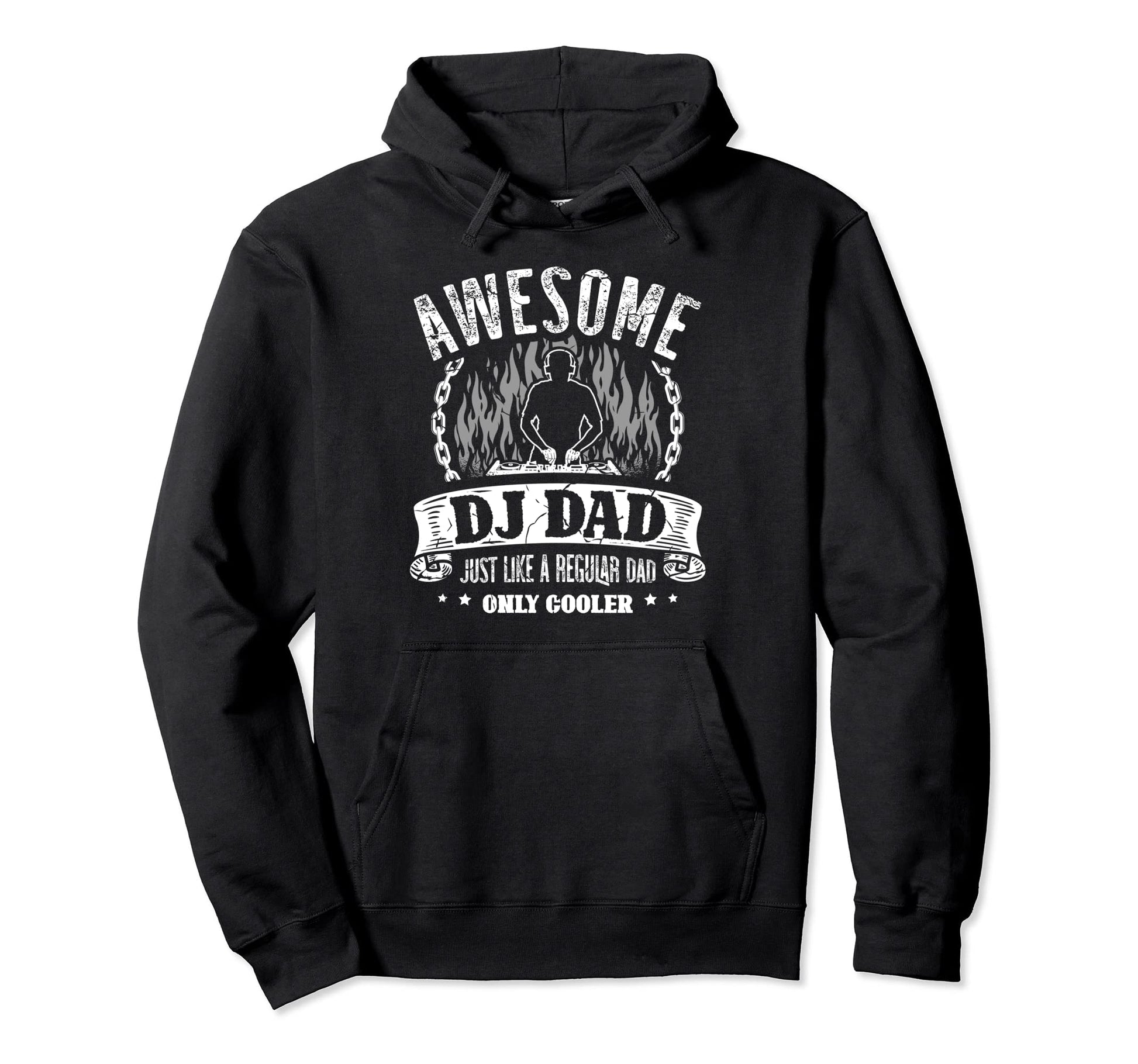 Awesome Dj Dad Just Like Regular Dad Hoodie - Aesthetic Graphic Men Women - T-Shirt, Sweatshirt, Hoodie