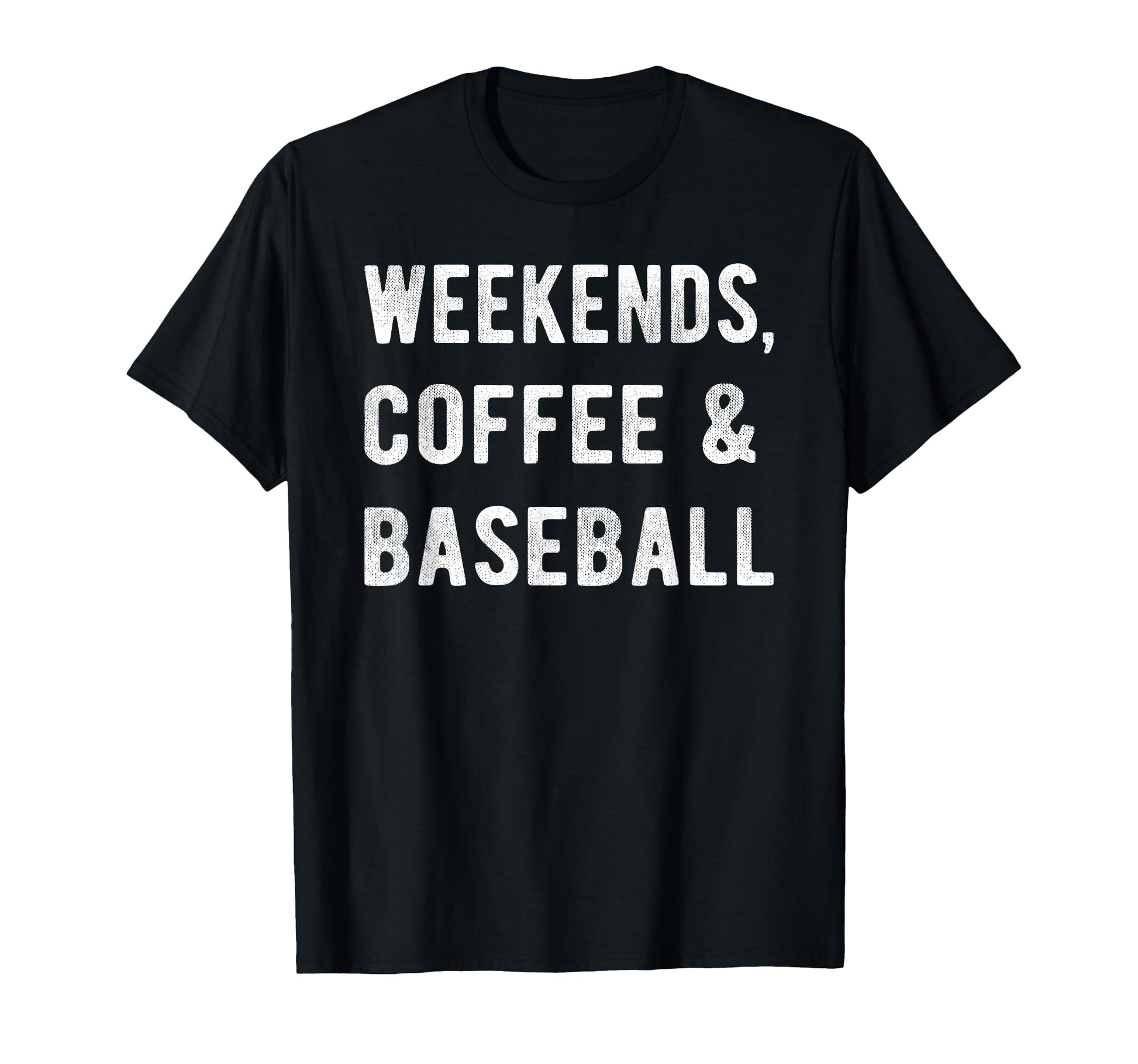 Weekends Coffee And Baseball Players T-Shirt - Minimalist Print for Adults - T-Shirt, Sweatshirt, Hoodie