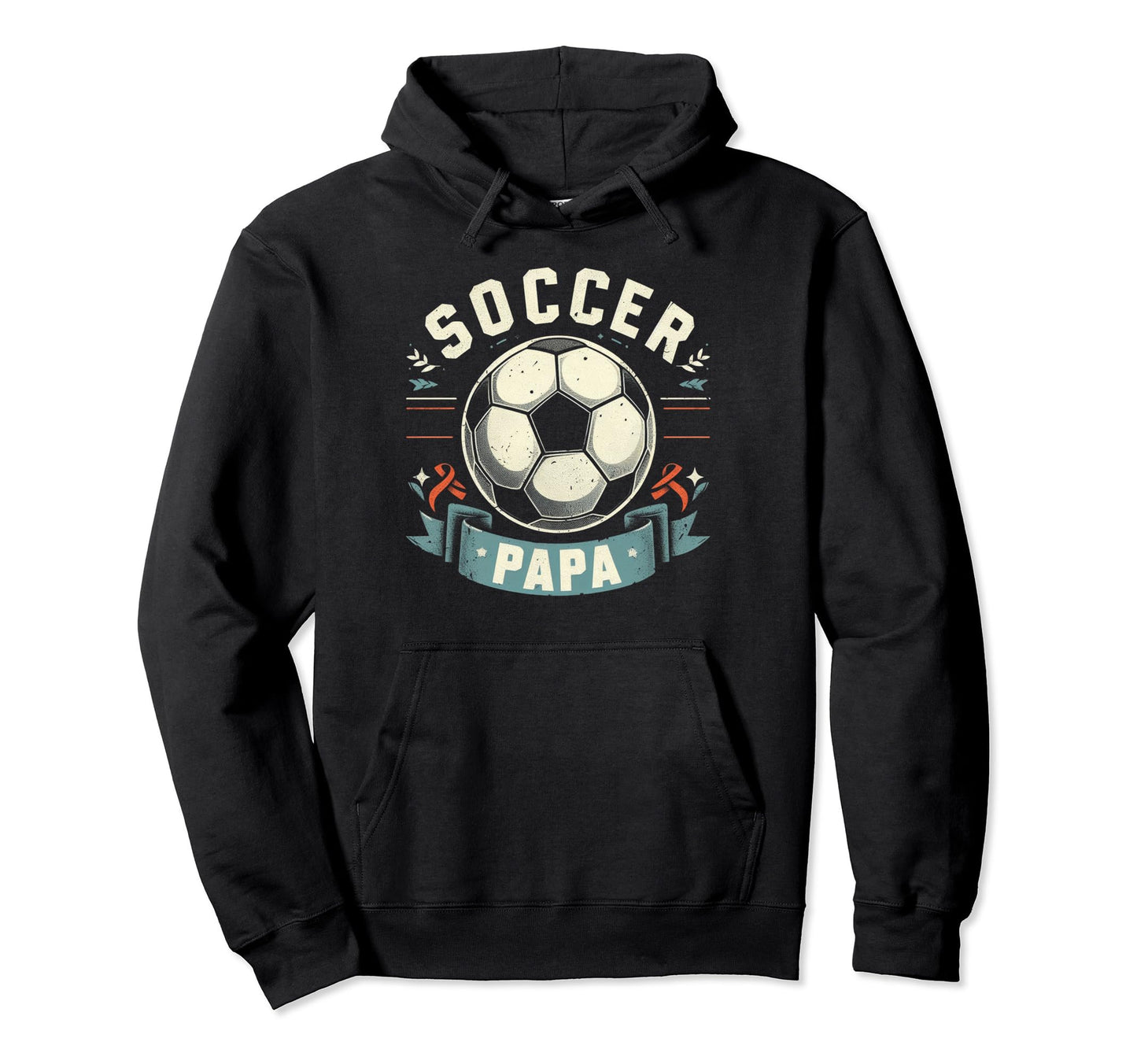 Soccer Papa Family Matching Dad Fathers Hoodie - Custom Art Print Unisex - T-Shirt, Sweatshirt, Hoodie