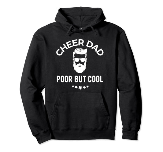 Cheer Dad Bearded Cheerleading Funny Hoodie - Minimalist Print Men Women - T-Shirt, Sweatshirt, Hoodie