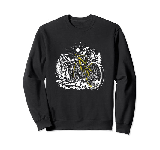 Bike Lover Biker Mountain Bike Sweatshirt - Casual Everyday Wear Men Women - T-Shirt, Sweatshirt, Hoodie