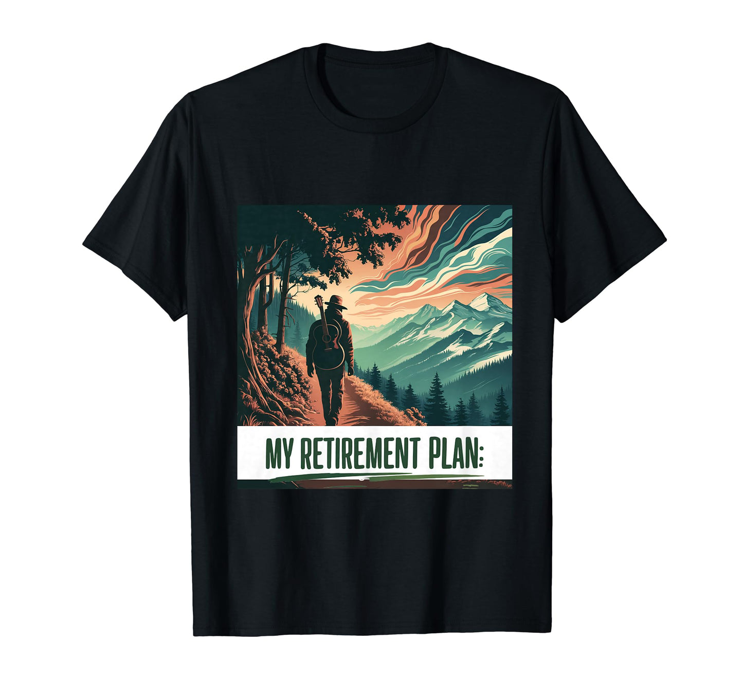 Hiking Nature Guitar Dad Grandpa Uncles T-Shirt - Graphic Print Men Women - T-Shirt, Sweatshirt, Hoodie
