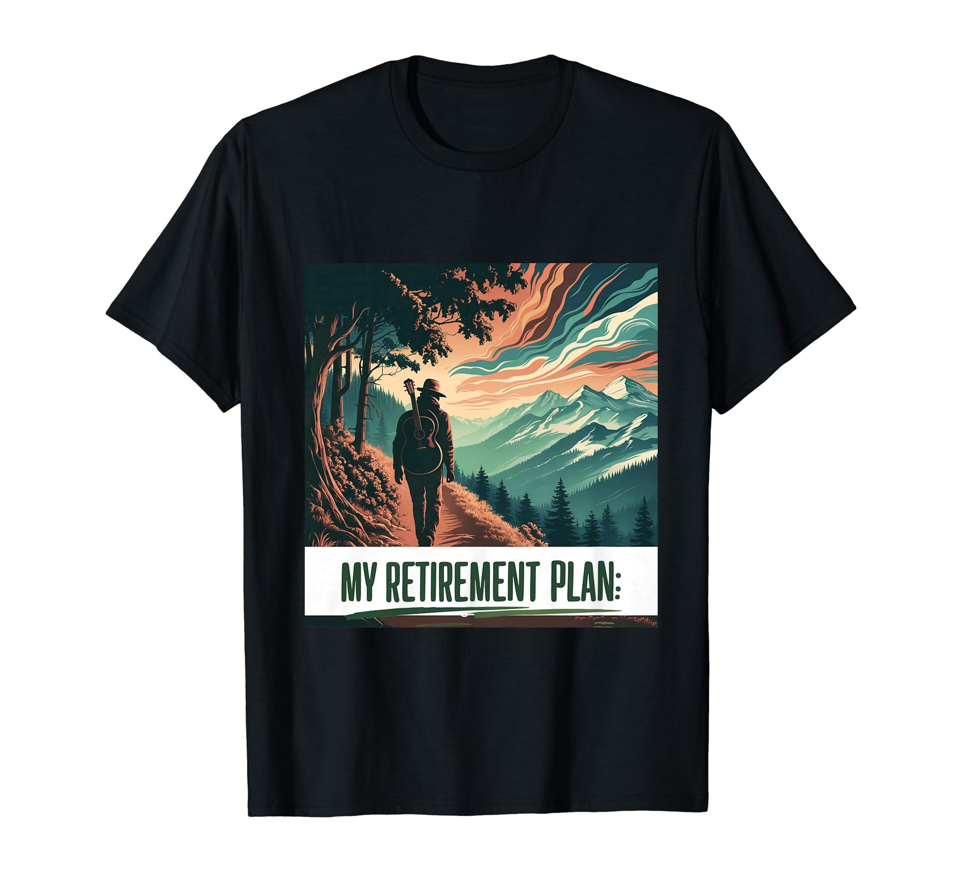 Hiking Nature Guitar Dad Grandpa Uncles T-Shirt - Graphic Print Men Women - T-Shirt, Sweatshirt, Hoodie