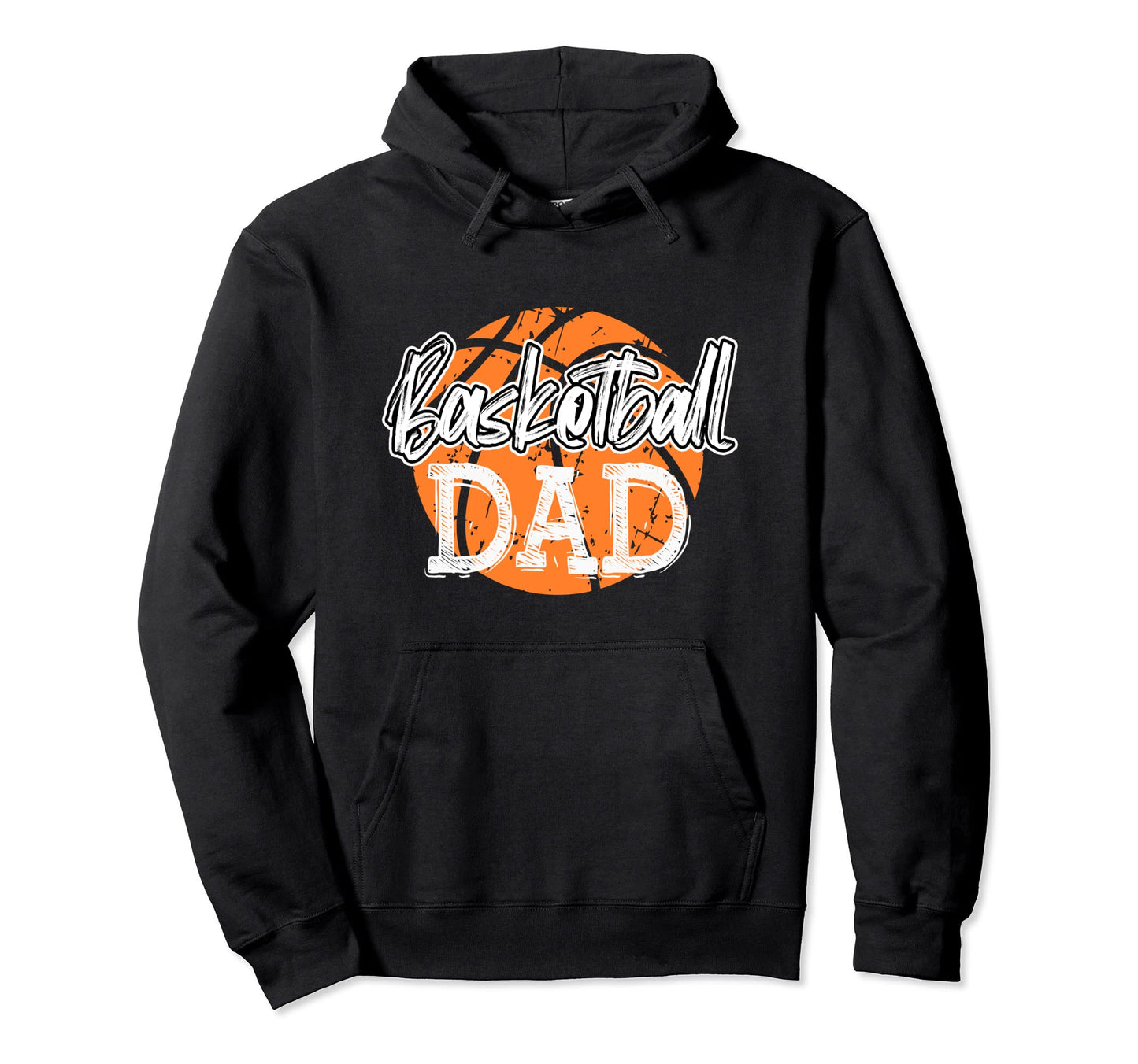Mens Basketball Dad Distressed Hoodie - Streetwear Style for Adults - T-Shirt, Sweatshirt, Hoodie