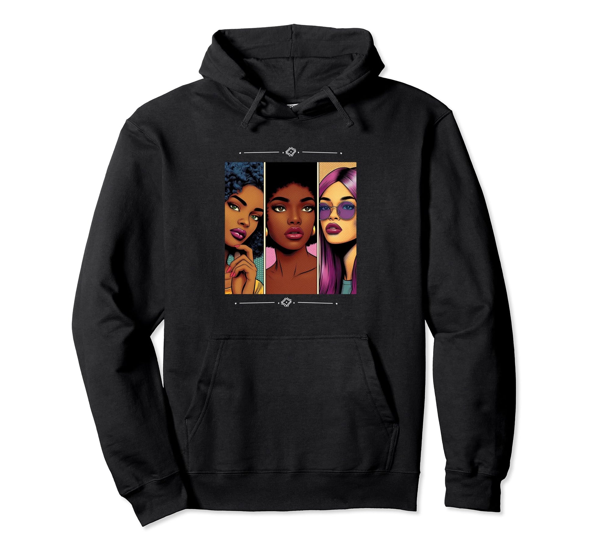 Pop Art Trio Hoodie - Casual Everyday Wear Unisex - T-Shirt, Sweatshirt, Hoodie