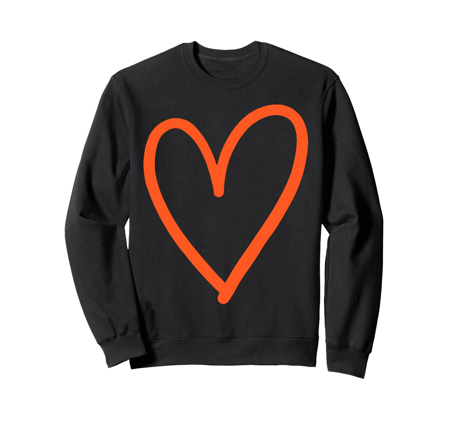 Orange Heart Tops Summer Sweatshirt - Minimalist Print Unisex - T-Shirt, Sweatshirt, Hoodie