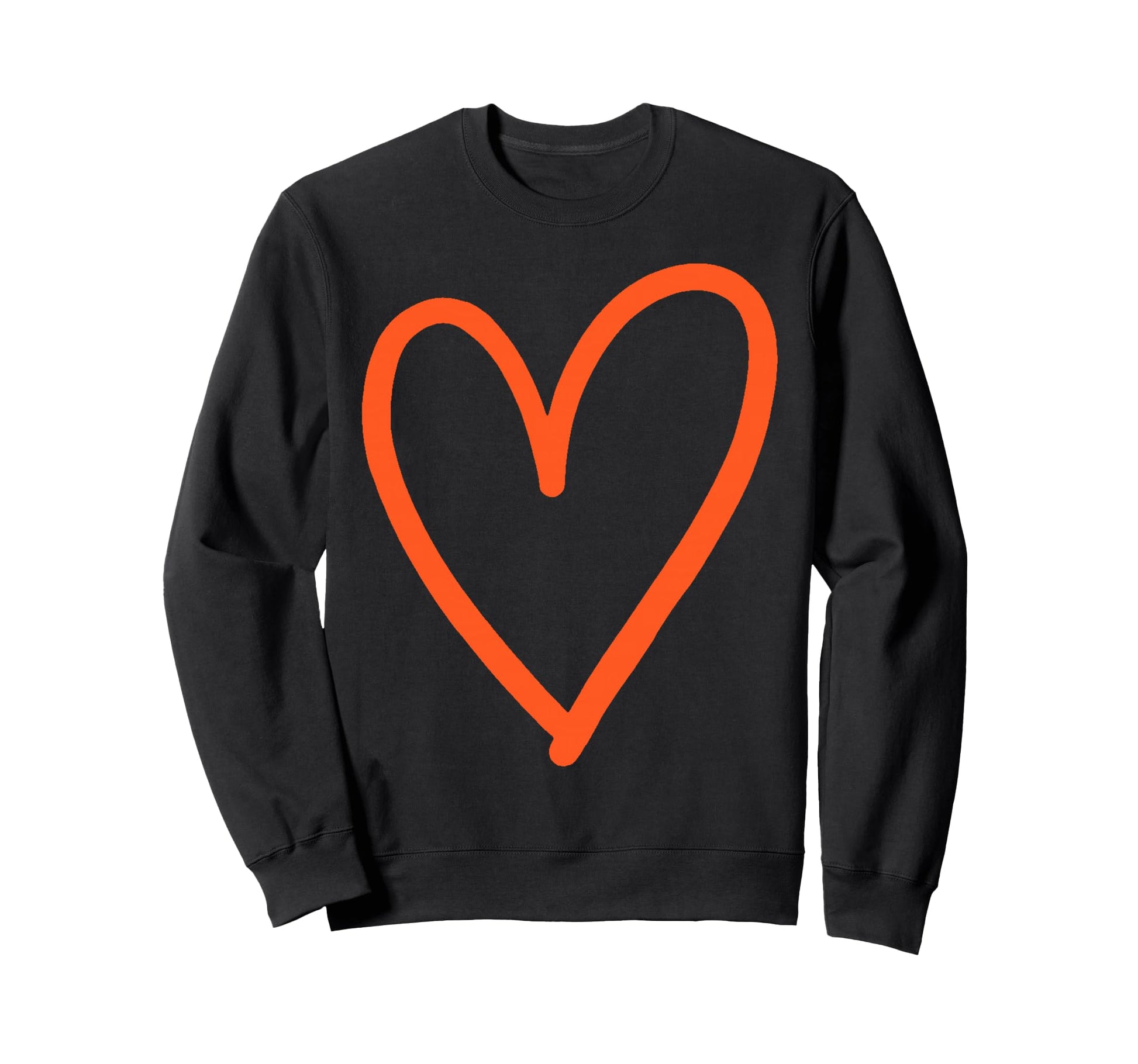 Orange Heart Tops Summer Sweatshirt - Minimalist Print Unisex - T-Shirt, Sweatshirt, Hoodie