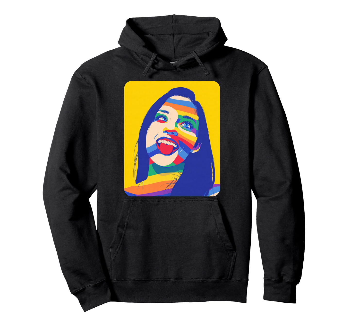 Female Womens Abstract Designer Pop Art Hoodie - Graphic Print Unisex - T-Shirt, Sweatshirt, Hoodie