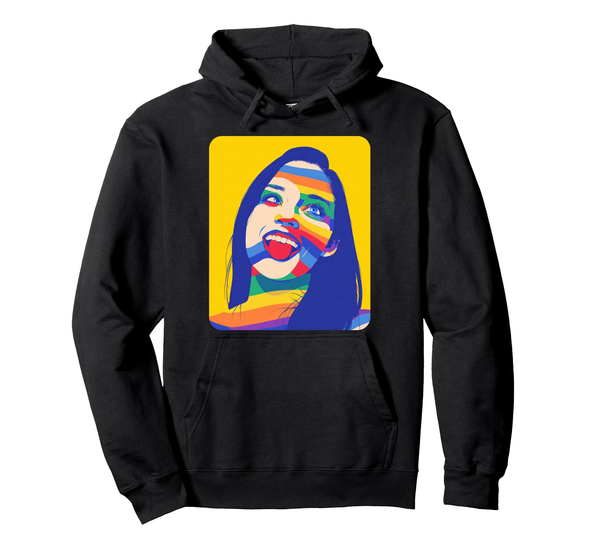 Female Womens Abstract Designer Pop Art Hoodie - Graphic Print Unisex - T-Shirt, Sweatshirt, Hoodie