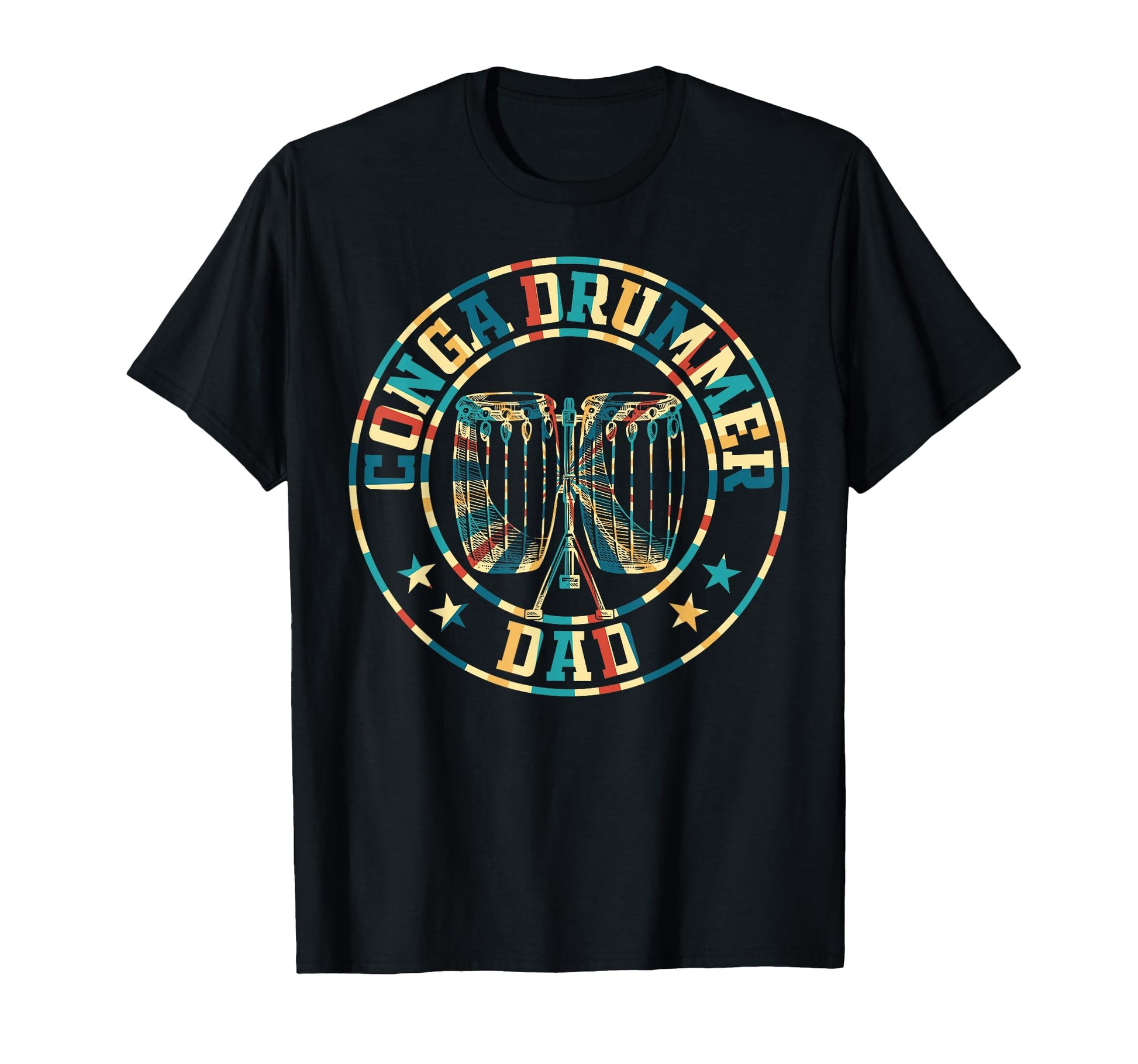 Conga Drummer Dad Conga Musician T-Shirt - Custom Art Print Men Women - T-Shirt, Sweatshirt, Hoodie