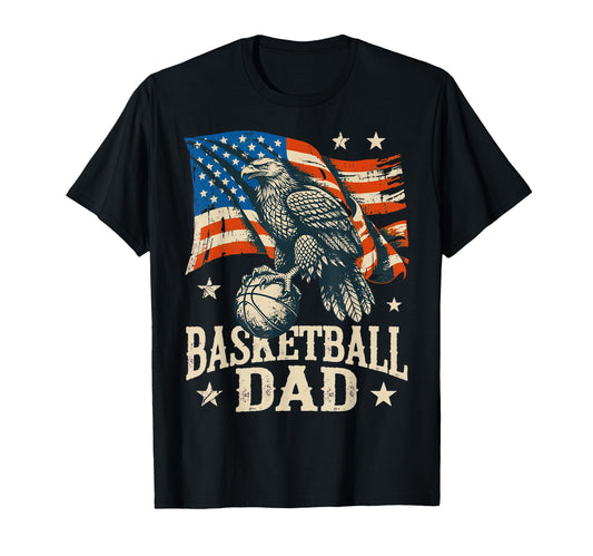 Basketball American Flag Basketball T-Shirt - Fun Novelty Design Men Women - T-Shirt, Sweatshirt, Hoodie