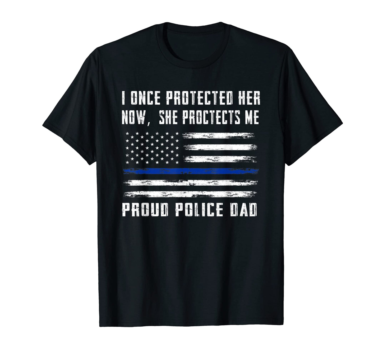 Mens Now She Protects Me Proud T-Shirt - Minimalist Print for Adults - T-Shirt, Sweatshirt, Hoodie