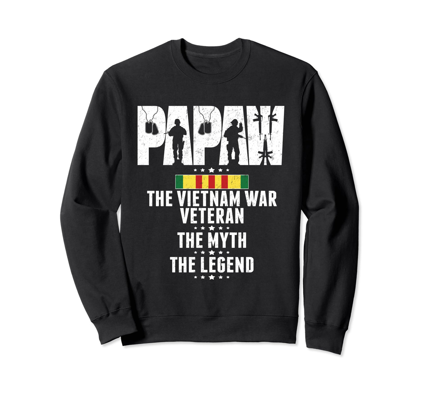 Papaw Vietnam Veteran Myth Legend Dad T-Shirt - Graphic Print Men Women - T-Shirt, Sweatshirt, Hoodie