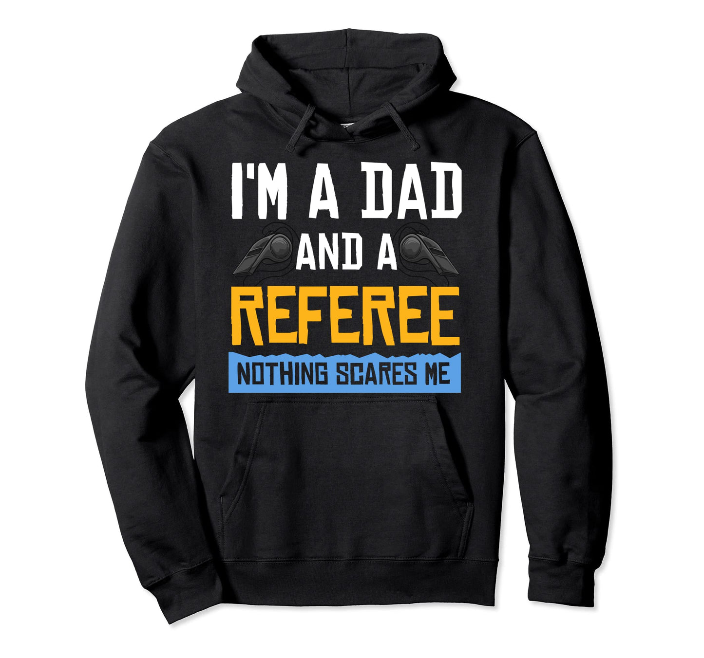 Referee Ref Gift Whistle Dad Soccer Hoodie - Minimalist Print for Adults - T-Shirt, Sweatshirt, Hoodie