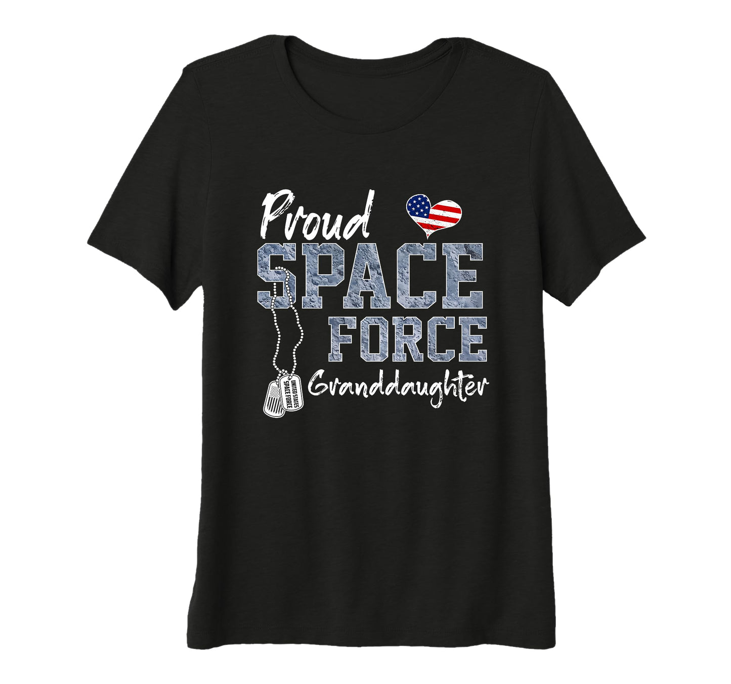 Womens Proud Space Force Granddaughter T-Shirt - Trendy Graphic Men Women - T-Shirt, Sweatshirt, Hoodie