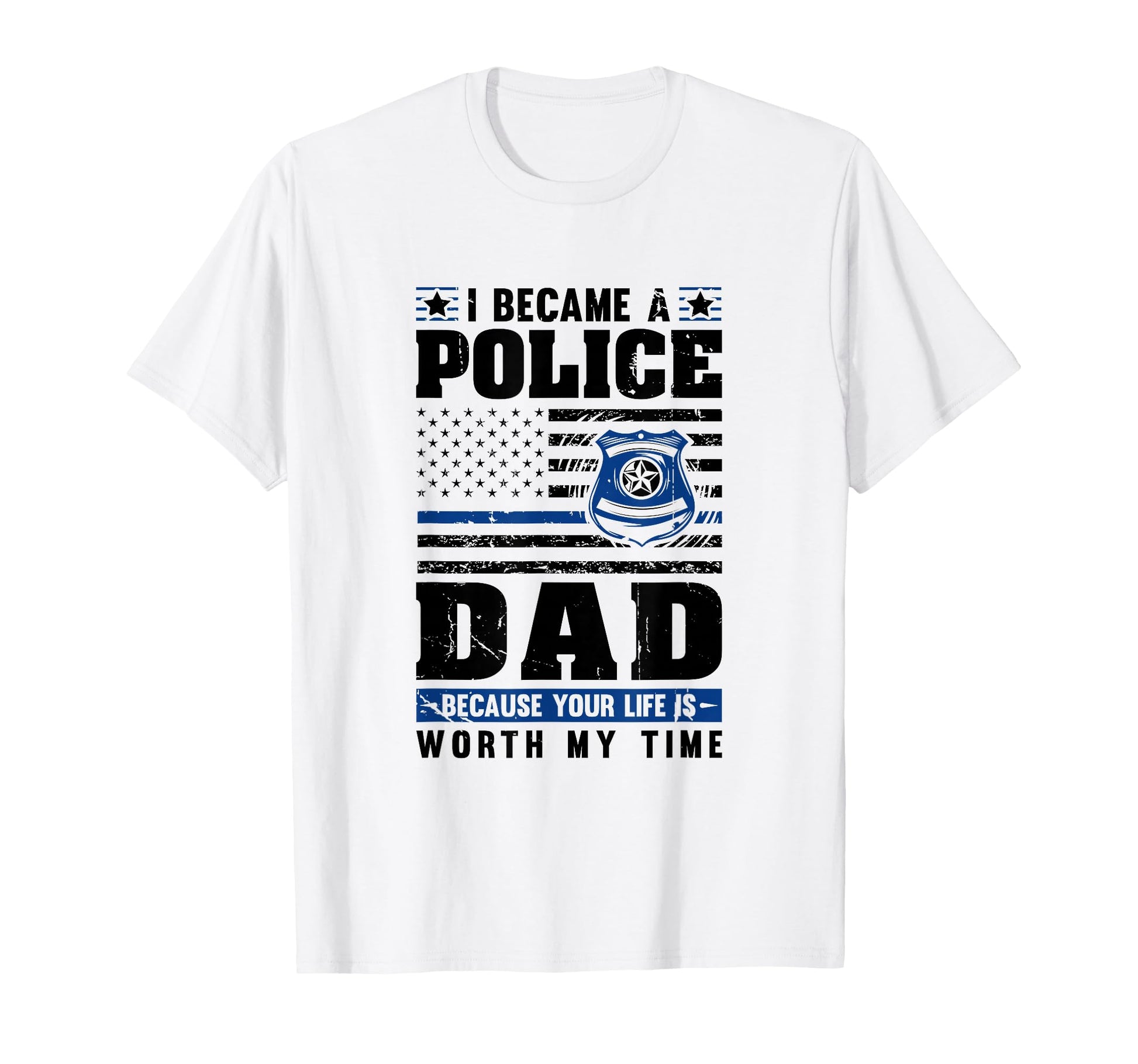 Father Law Enforcement Police Hoodie - Fun Novelty Design for Adults - T-Shirt, Sweatshirt, Hoodie