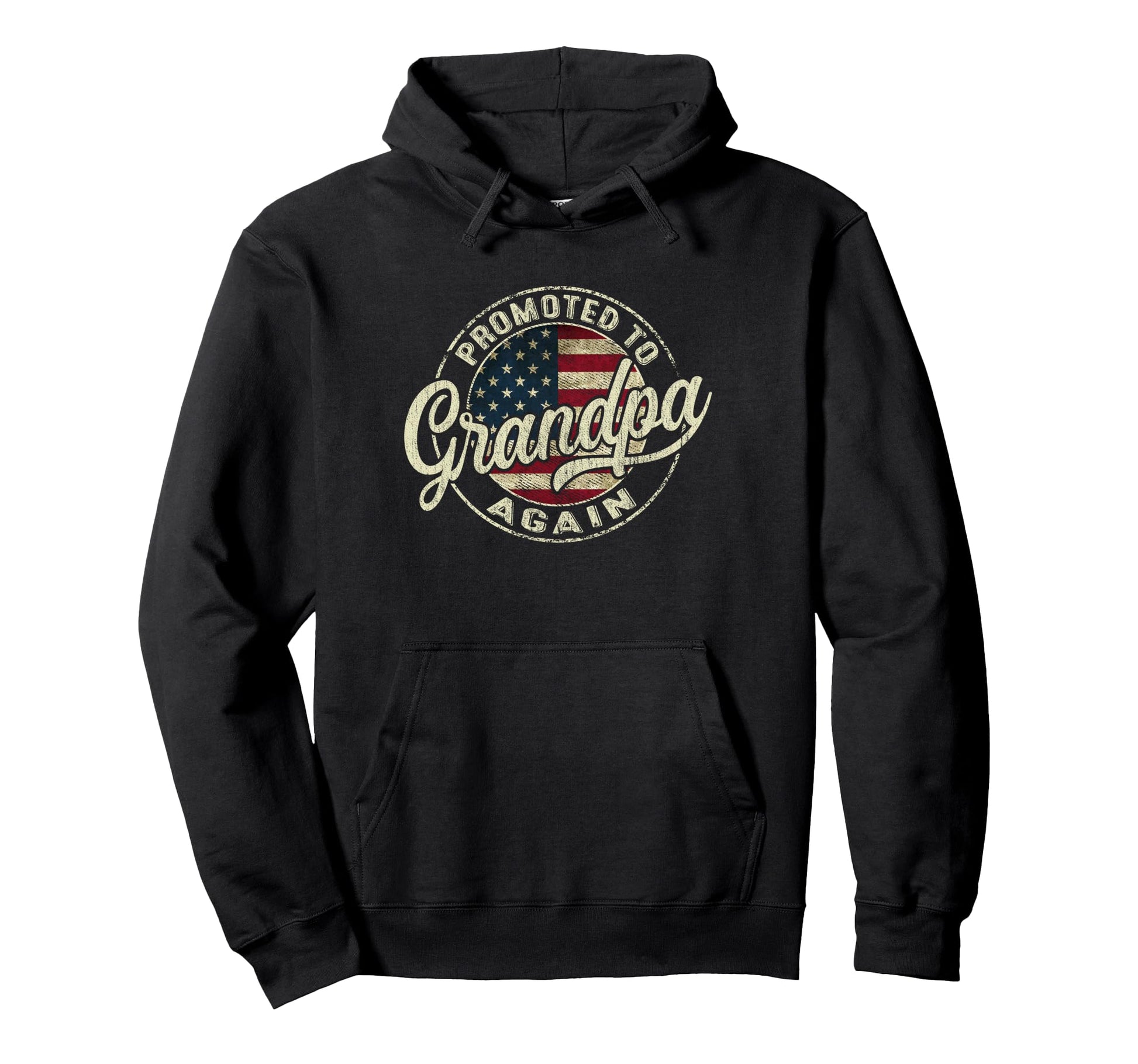 Promoted To Grandpa Again Pregnancy Hoodie - Minimalist Print Men Women - T-Shirt, Sweatshirt, Hoodie