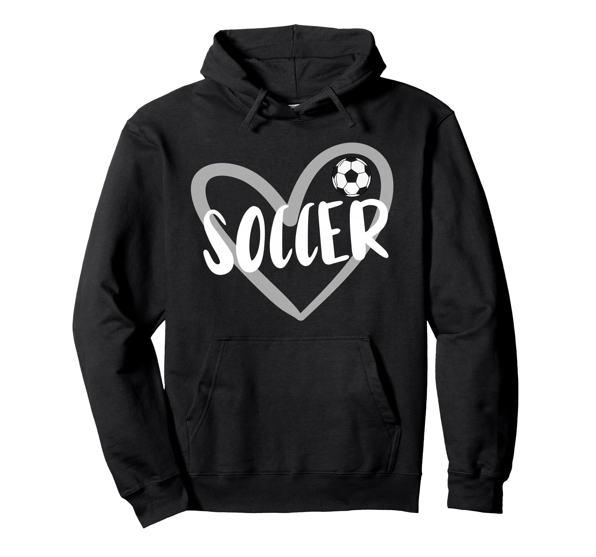 Soccer Heart Hoodie - Aesthetic Graphic Men Women - T-Shirt, Sweatshirt, Hoodie