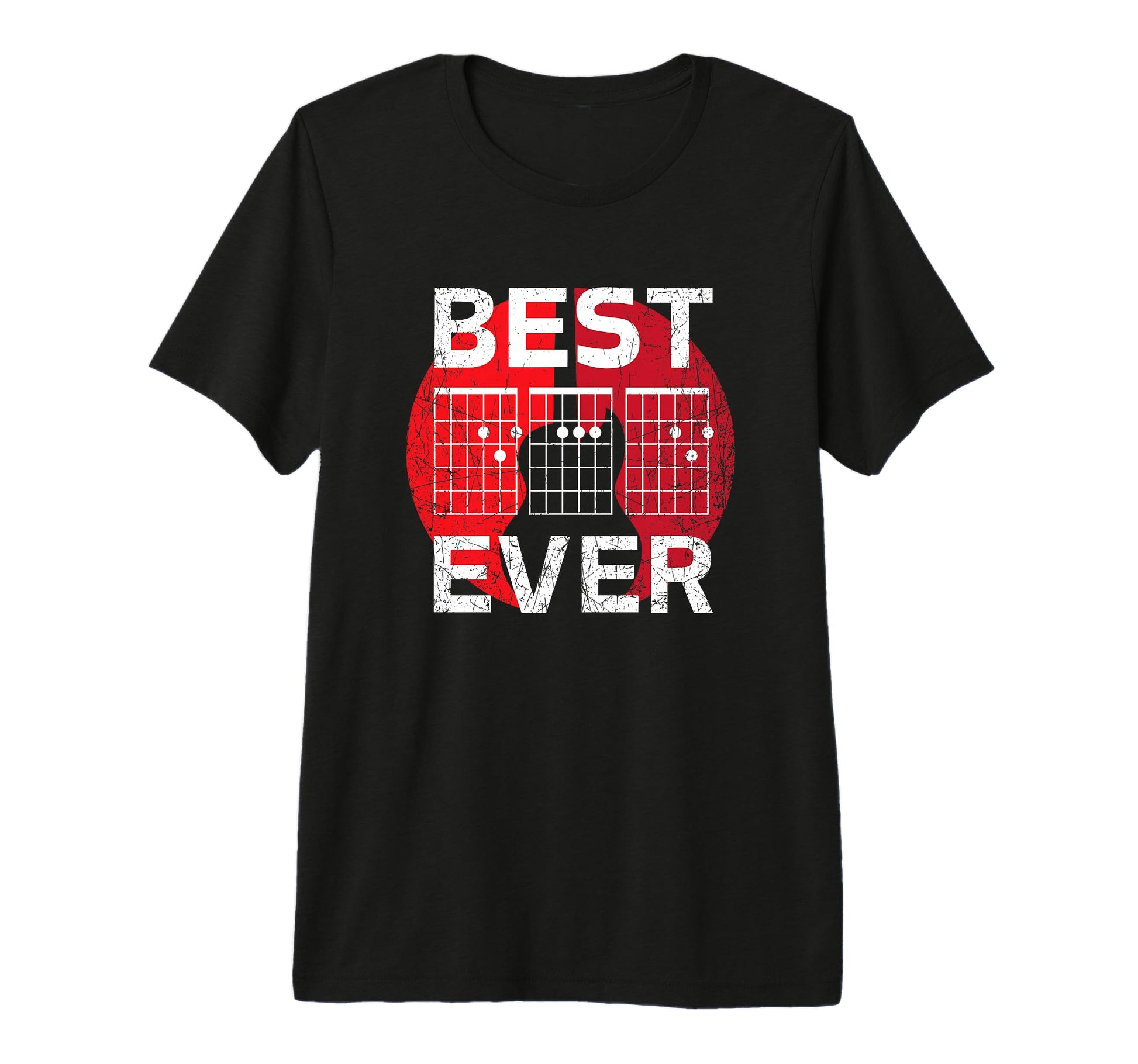 Best Dad Ever Guitar Chord Chart D D T-Shirt - Minimalist Print Unisex - T-Shirt, Sweatshirt, Hoodie
