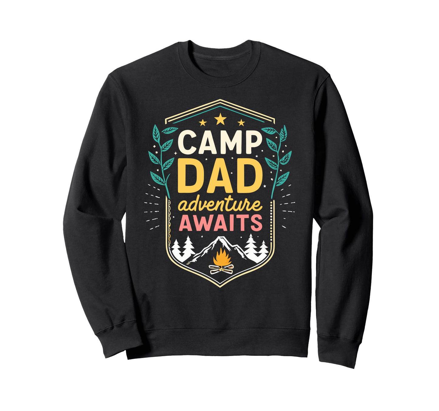 Outdoorsy Dad Adventure Awaits Sweatshirt - Unique Graphic Men Women - T-Shirt, Sweatshirt, Hoodie