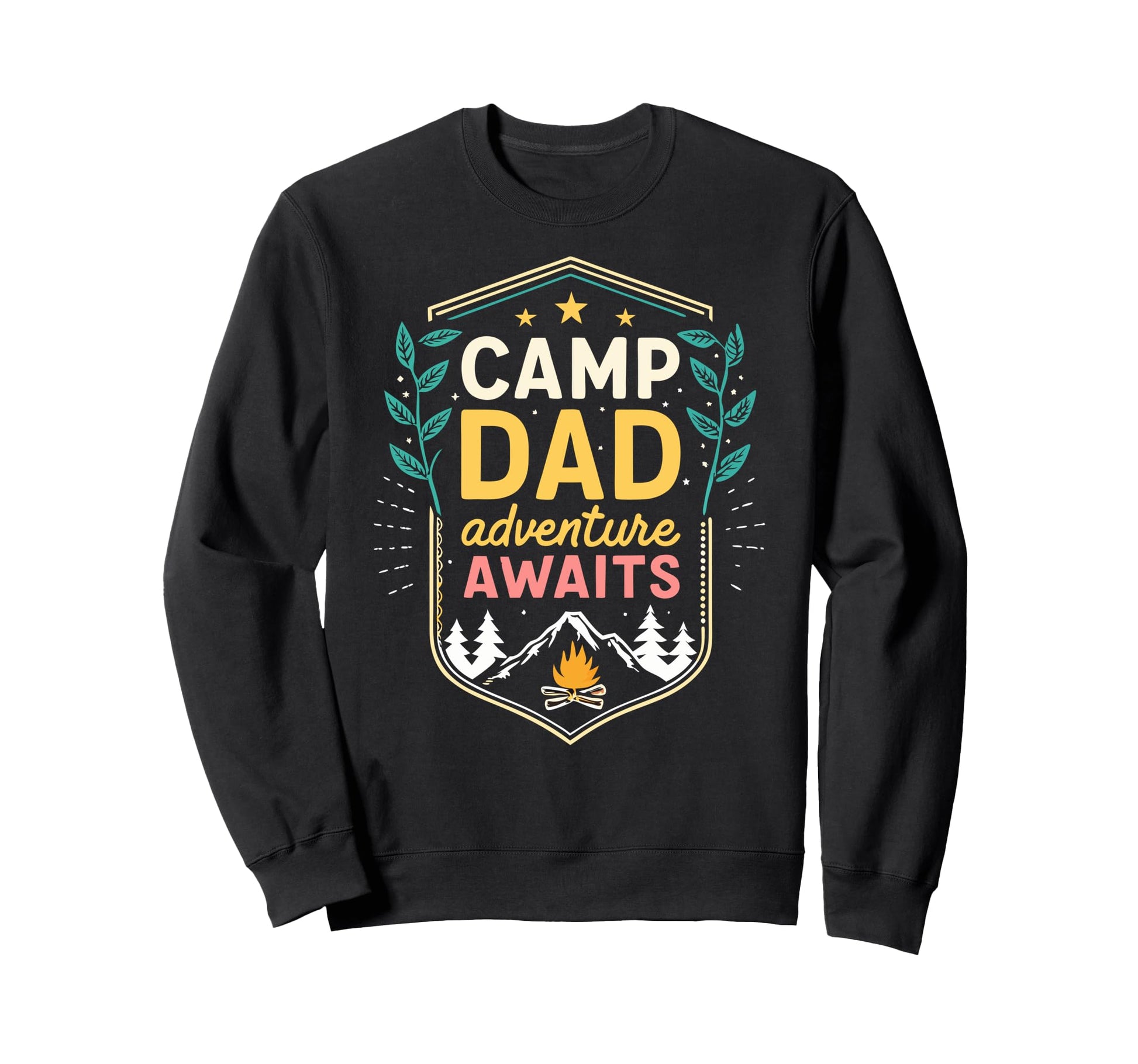 Outdoorsy Dad Adventure Awaits Sweatshirt - Unique Graphic Men Women - T-Shirt, Sweatshirt, Hoodie