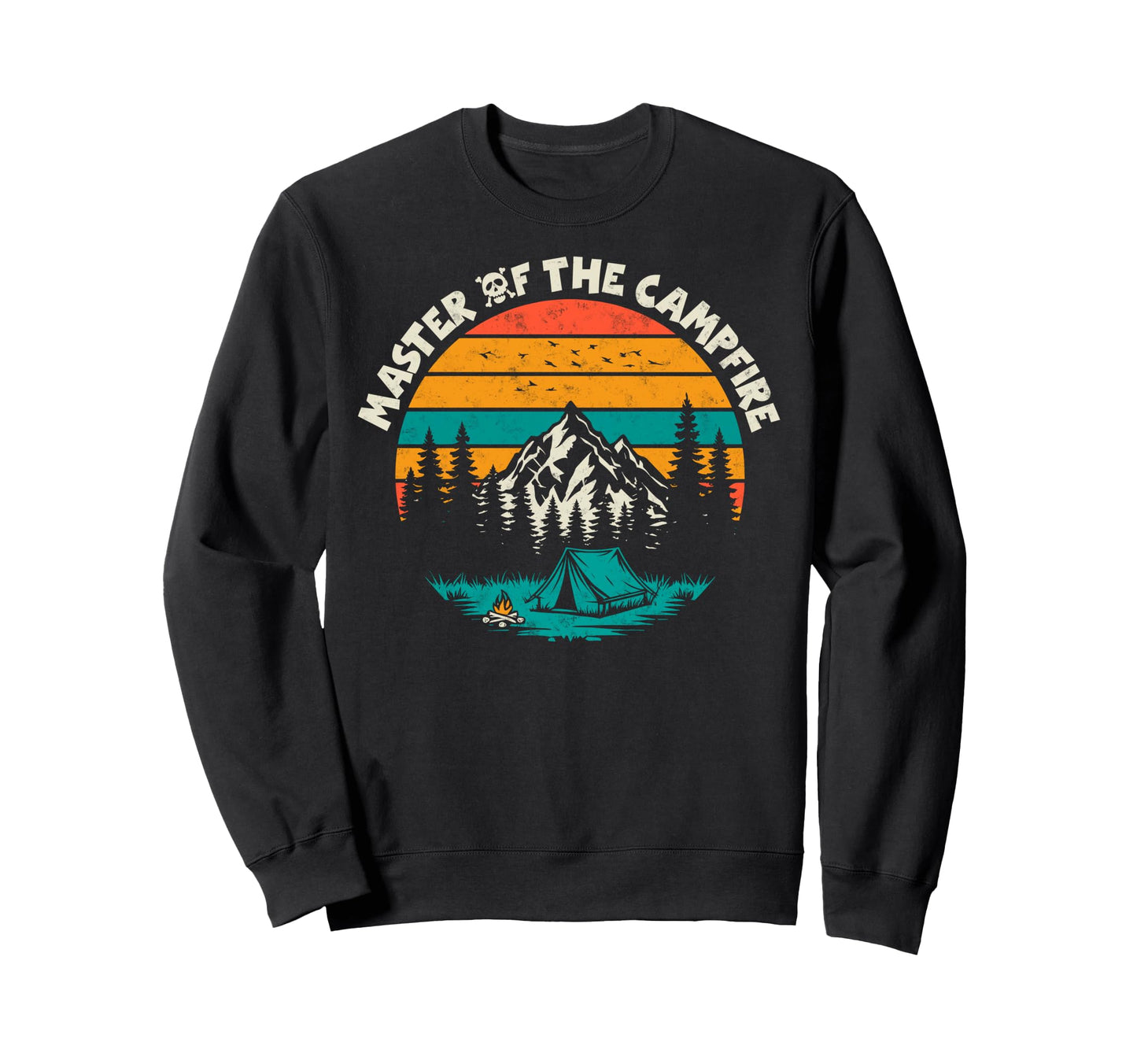 Master Campfire Camper Dad Camping Sweatshirt - Unique Graphic Unisex - T-Shirt, Sweatshirt, Hoodie